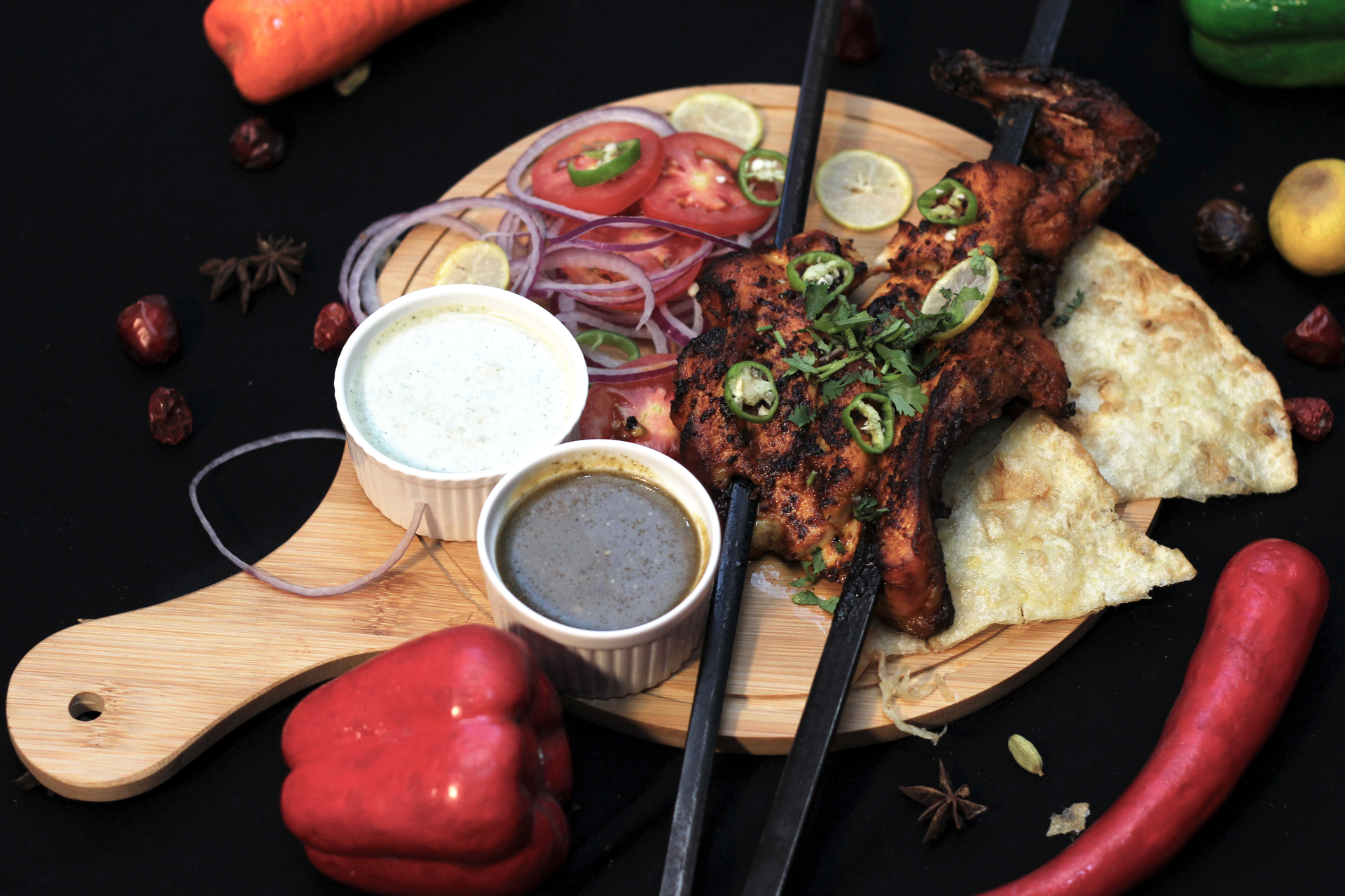 Smoky Syrian Grilled Lamb Kebab with Sumac and Yogurt Sauce