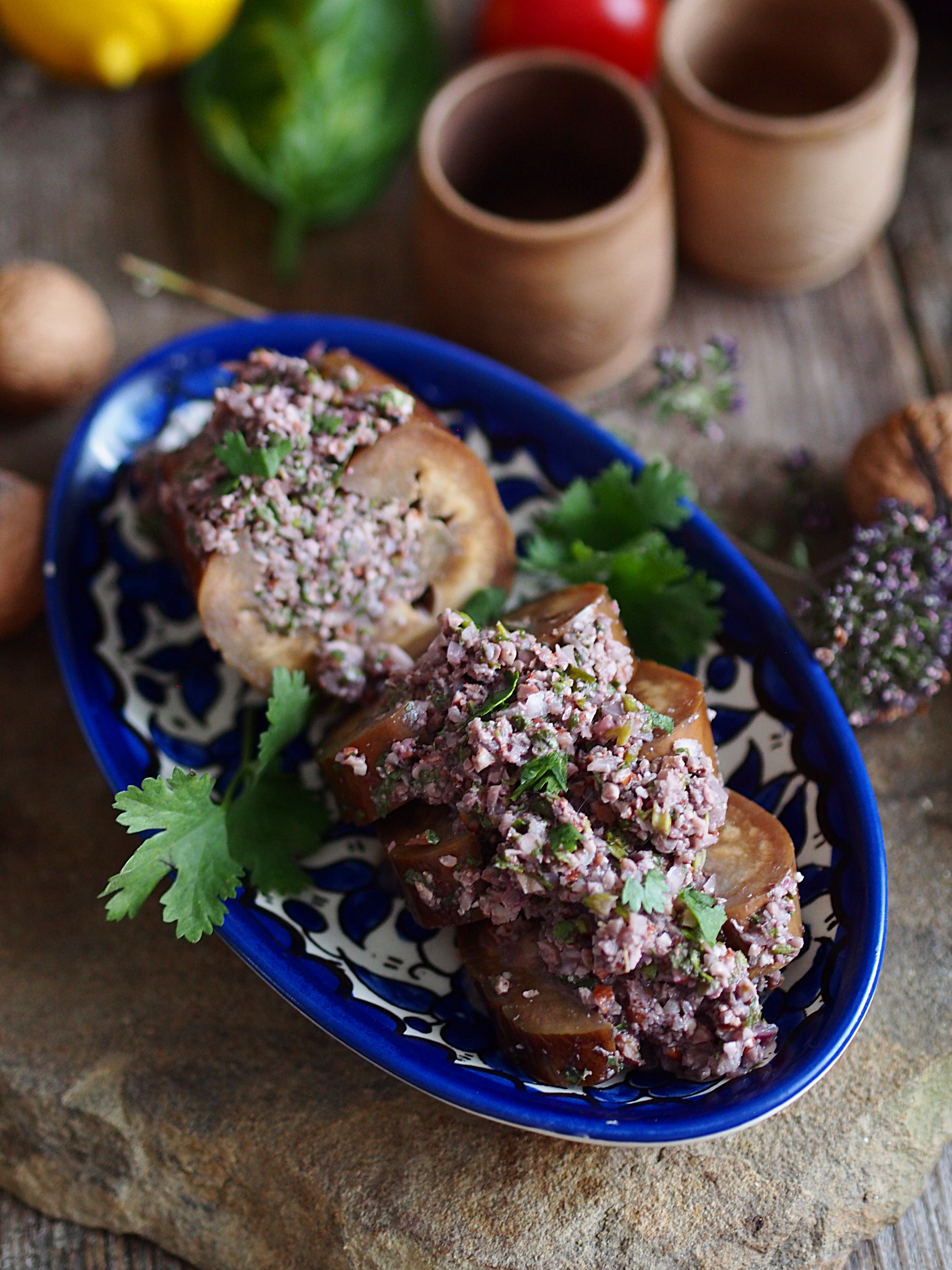 Smoky Tunisian Lamb Ful Medames with Olive Relish