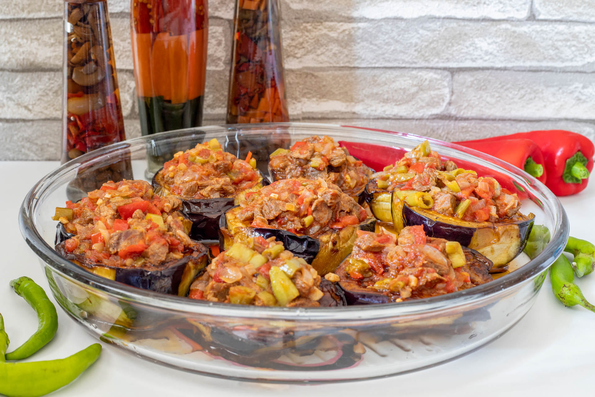Smoky Turkish Karniyarik with Eggplant and Minced Lamb