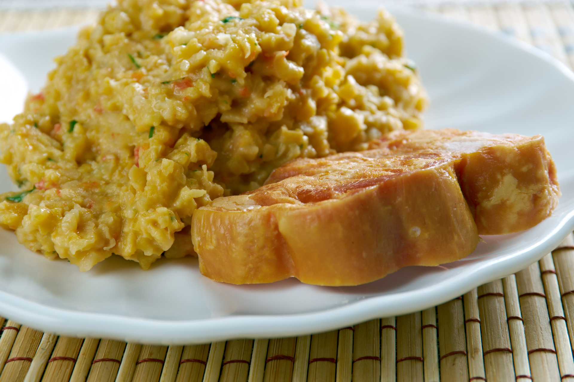 South African Bobotie with Yellow Rice and Chutney