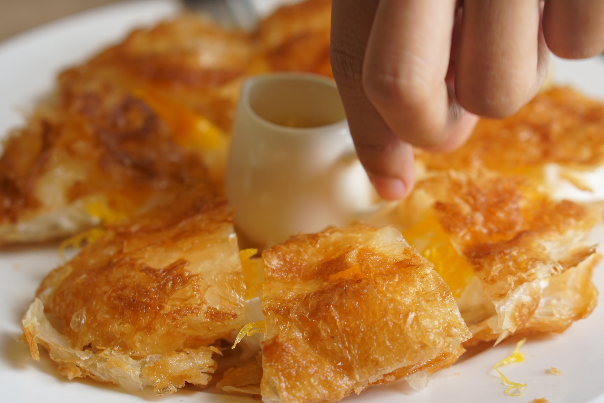 South Korean Hotteok with Caramel Ginger Filling