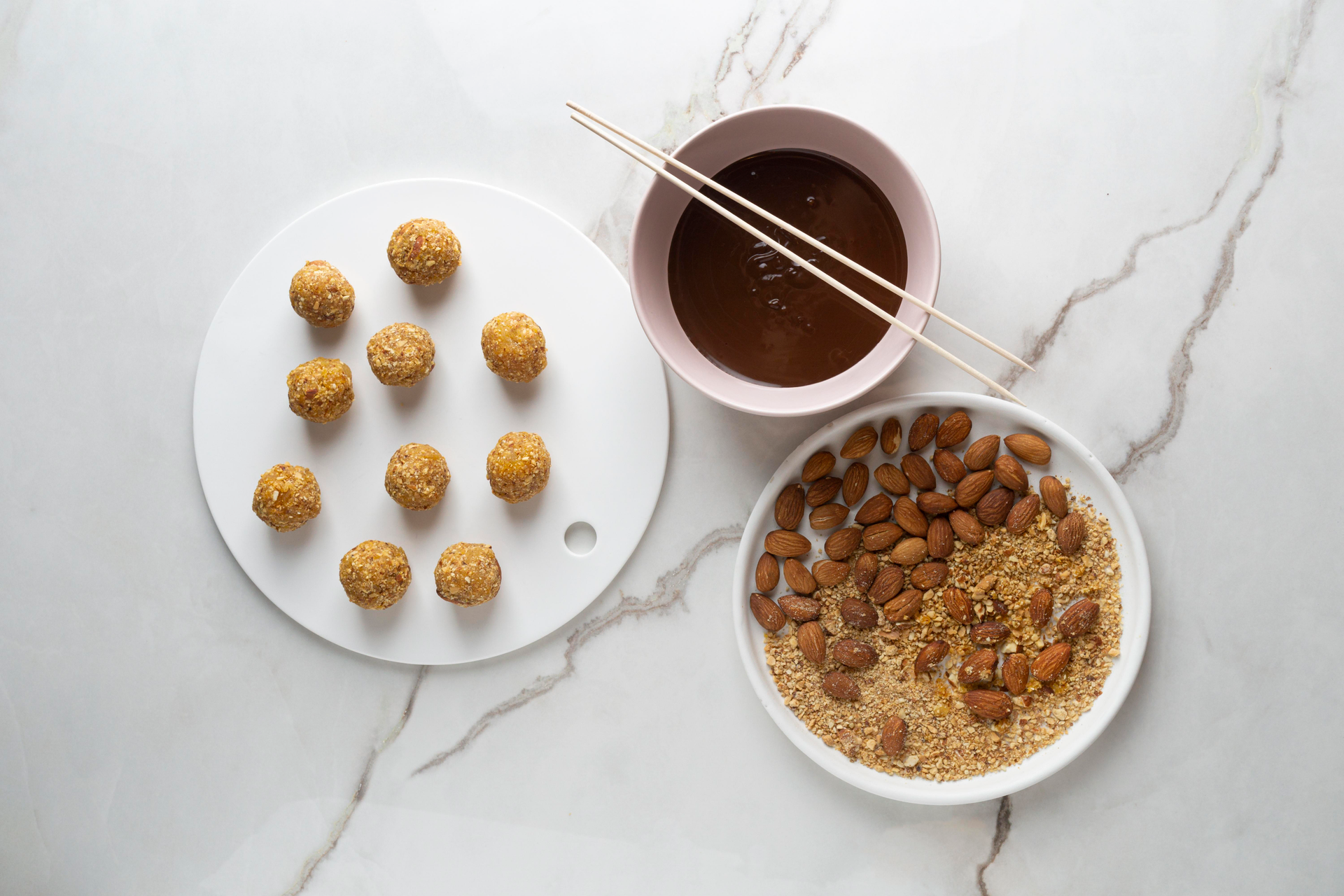 Southern Indian Tamarind Rice Balls with Spiced Peanuts