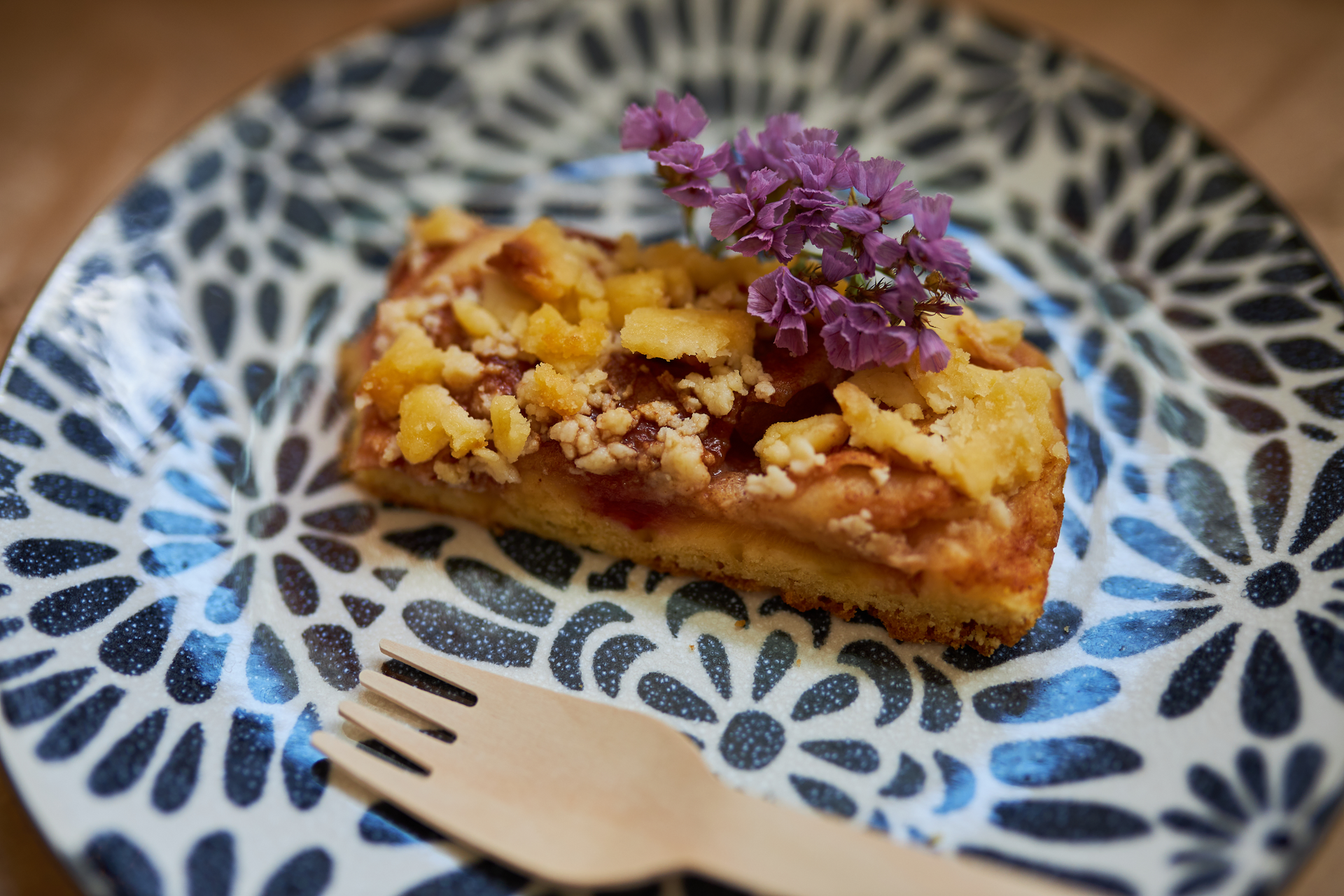 Spanish Manchego Tart with Crushed Almond and Honey Drizzle