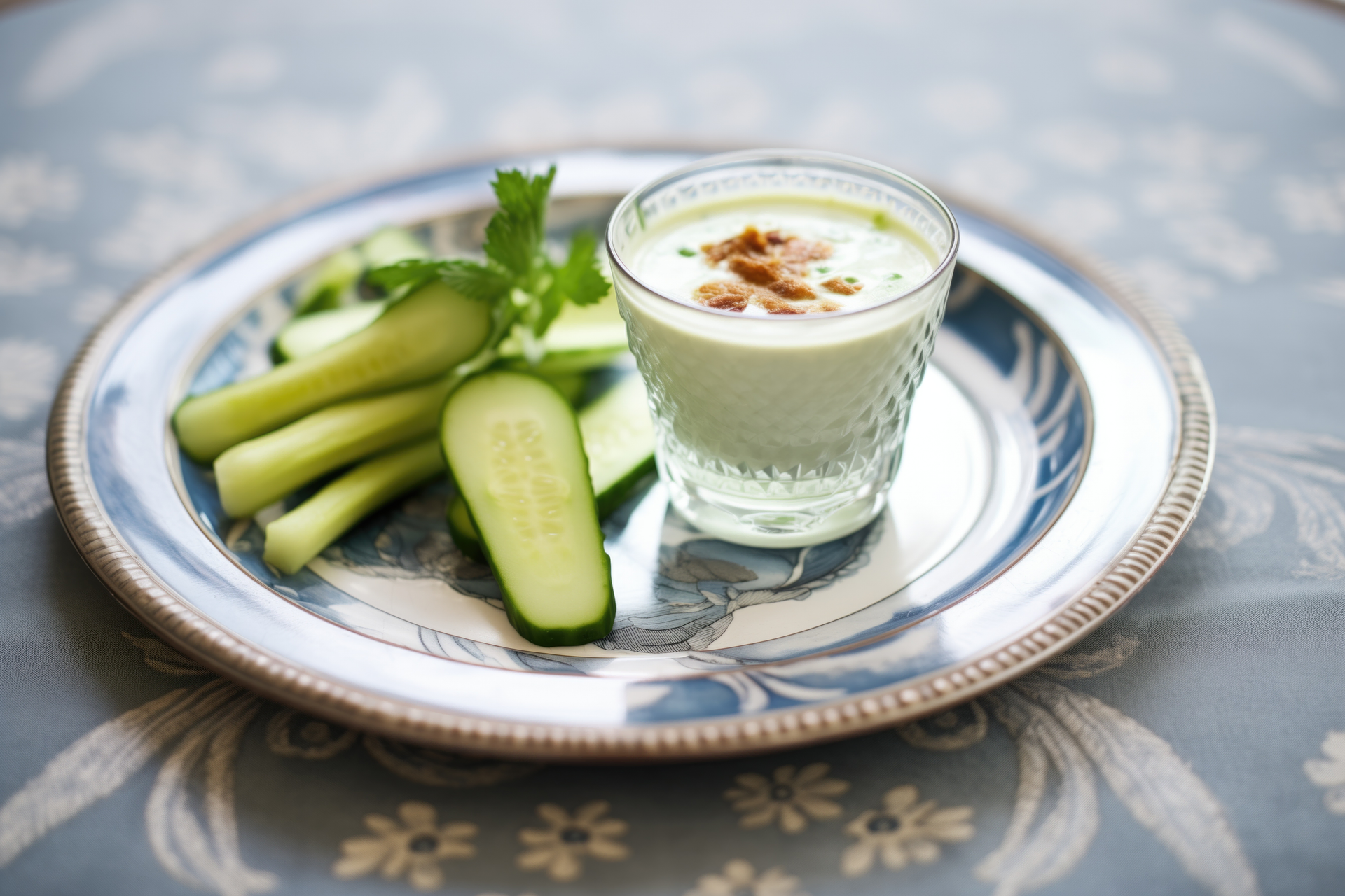 Spiced Balkan Ayran with Sumac and Cucumber