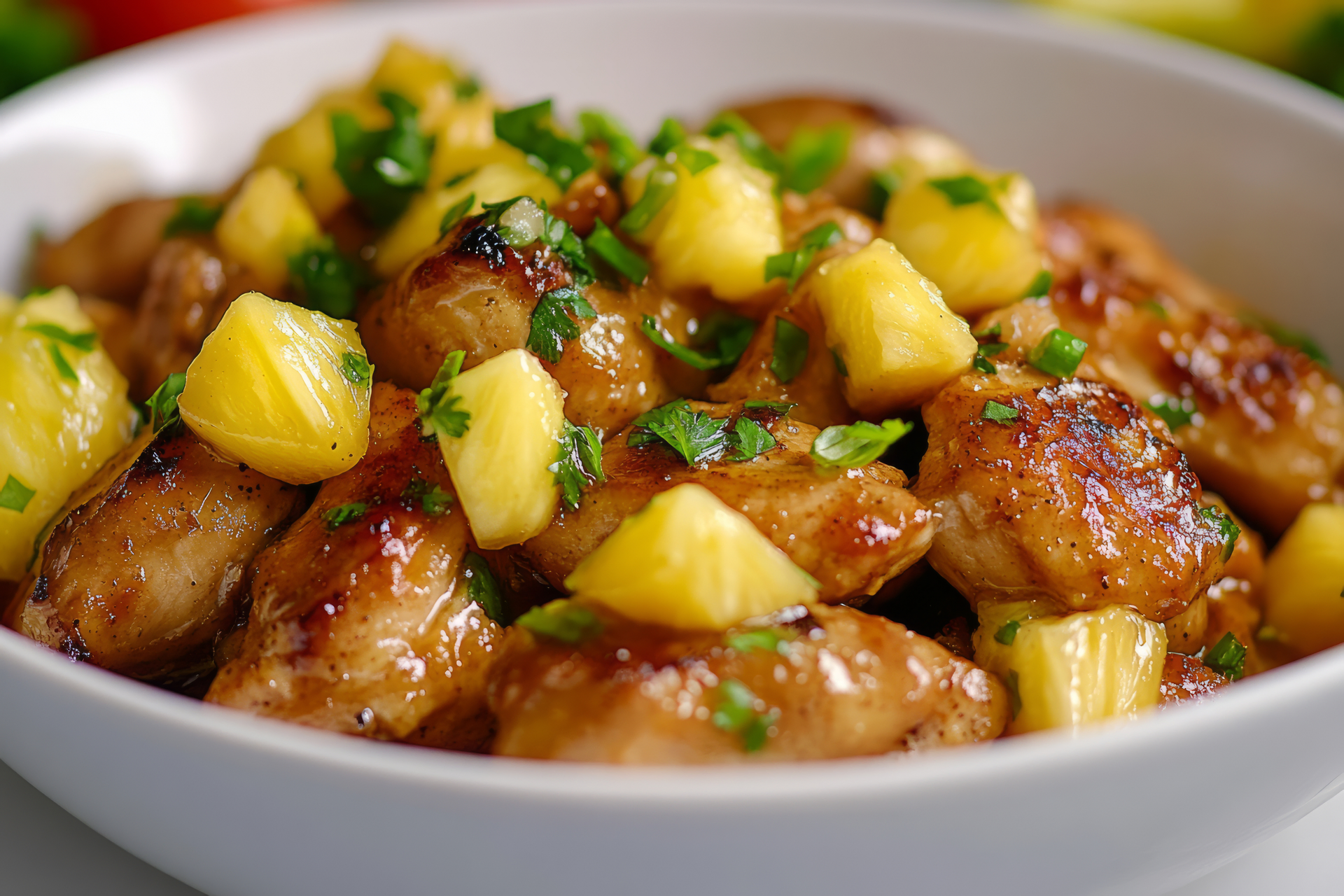 Spiced Filipino Chicken Adobo with Pineapple Chunks