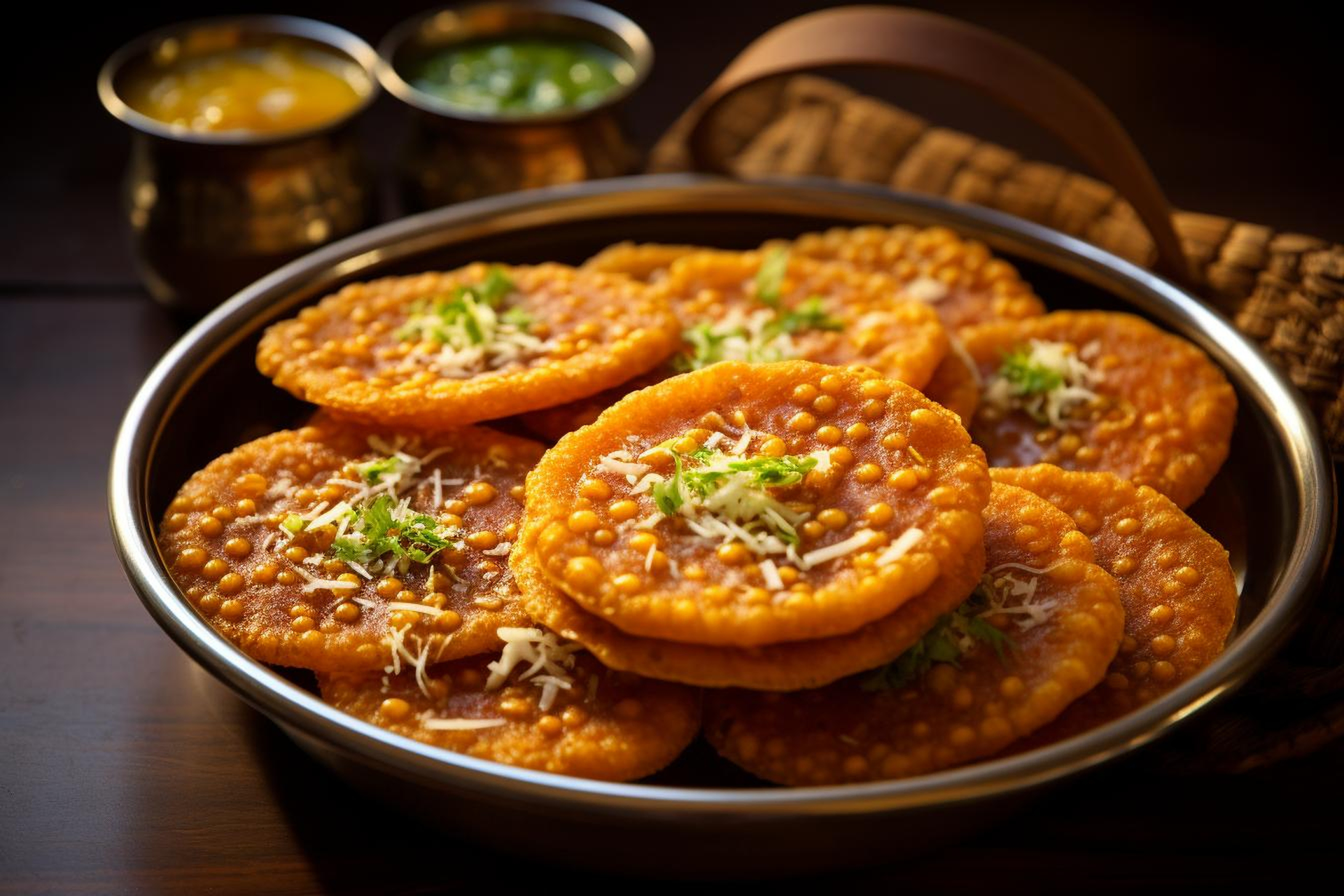 Spiced Indian Khasta Kachori with Moong Dal Filling
