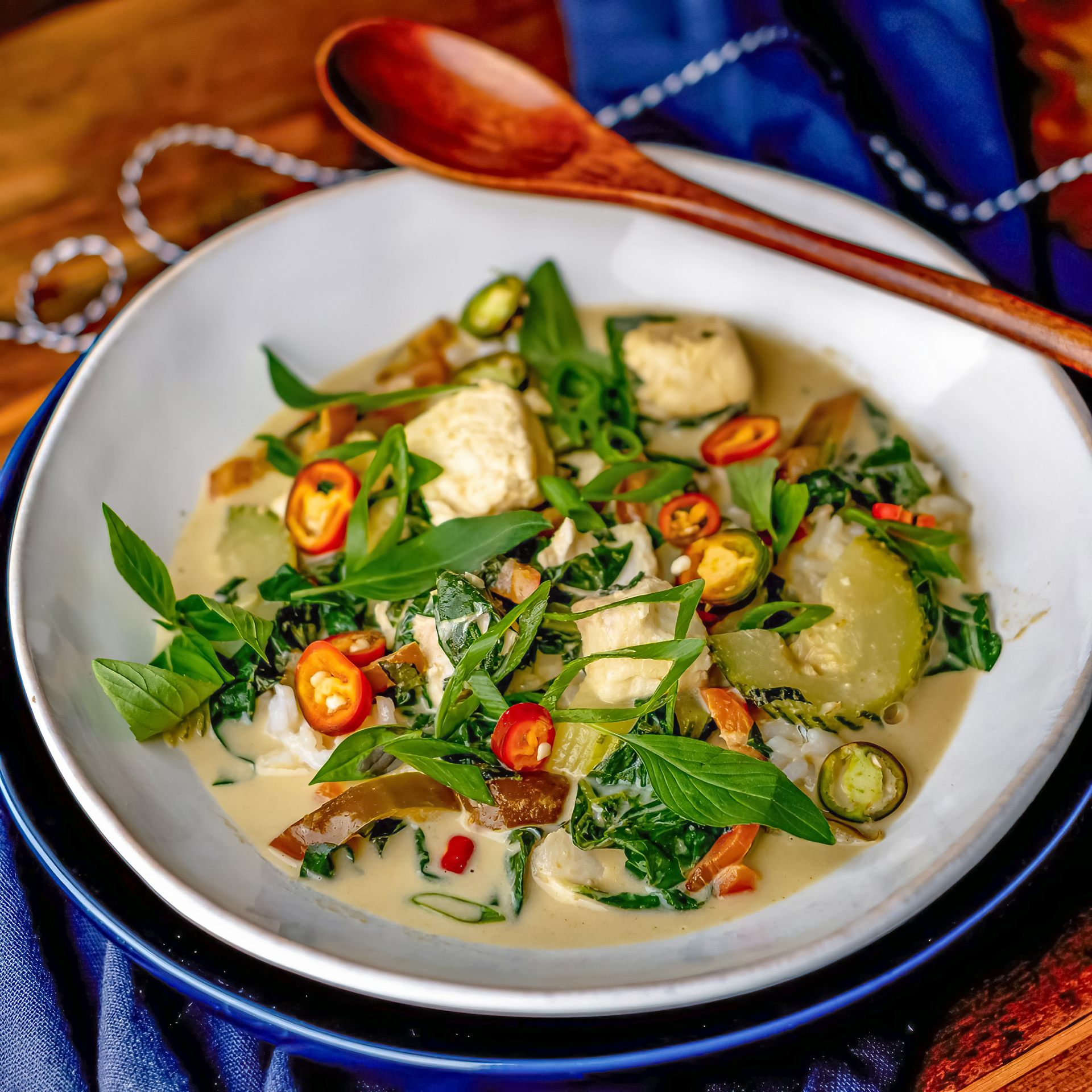 Spiced Indonesian Lodeh with Tempeh and Long Beans