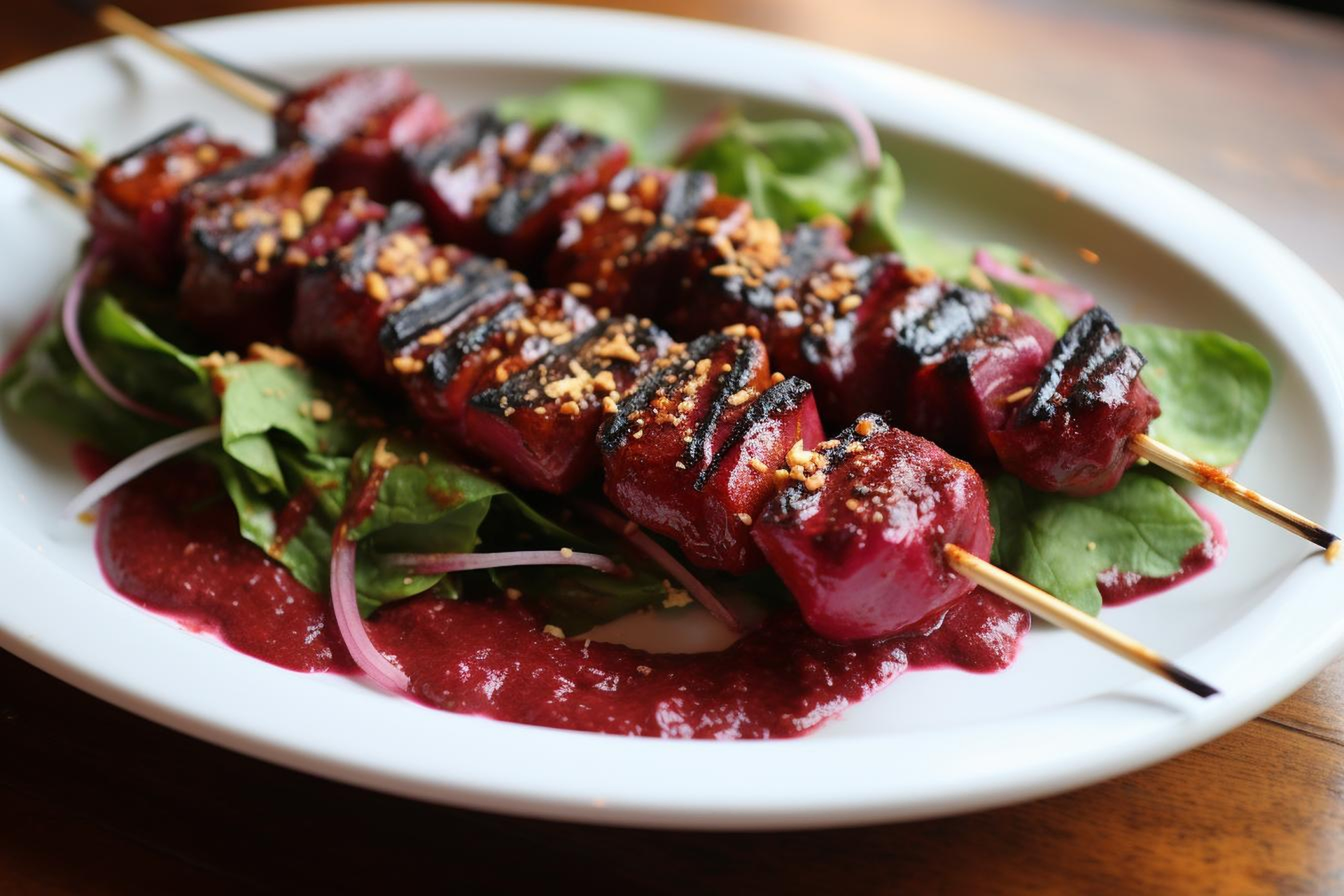 Spiced Rwandan Brochettes with Pili Pili Sauce