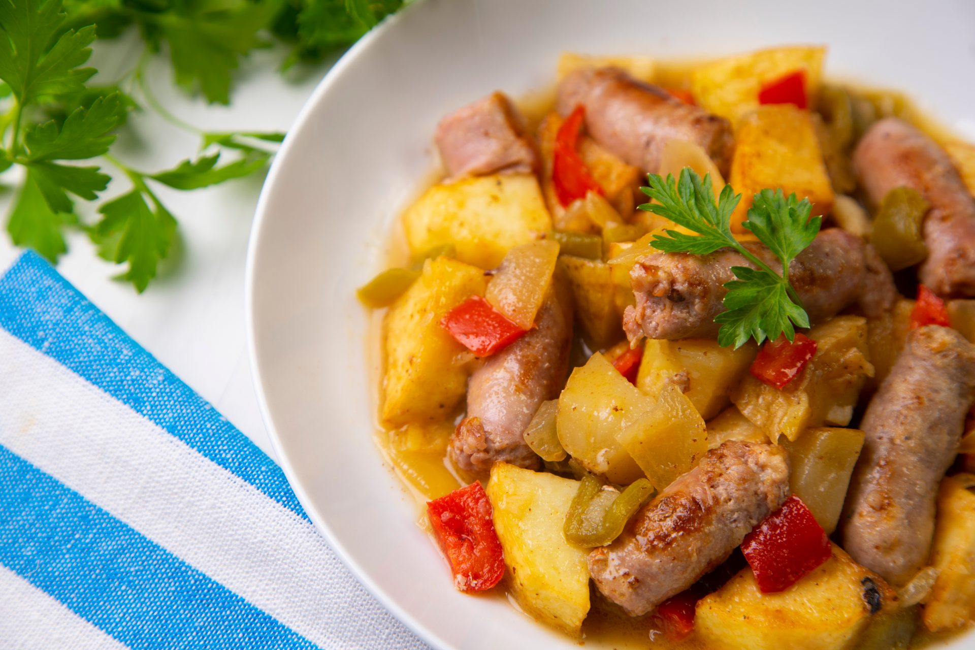 Spicy Bolivian Pique a lo Macho with Sausages and Peppers