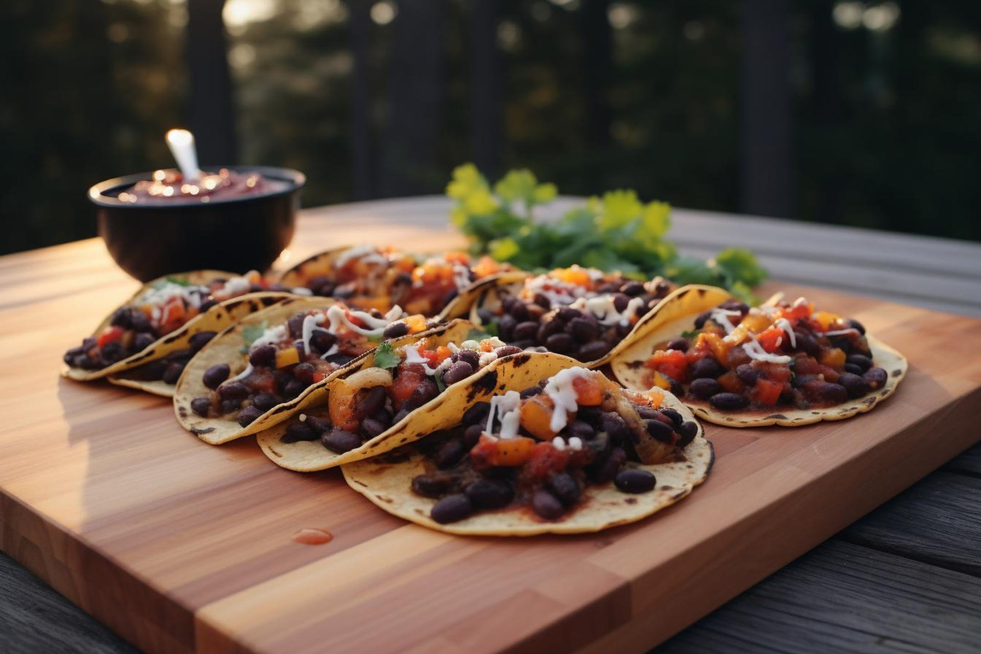 Spicy Brazilian Feijoada Tacos with Orange Pico de Gallo