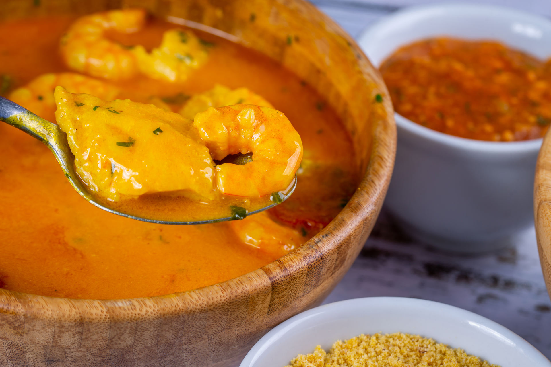 Spicy Brazilian Vatapá with Shrimp and Cashews