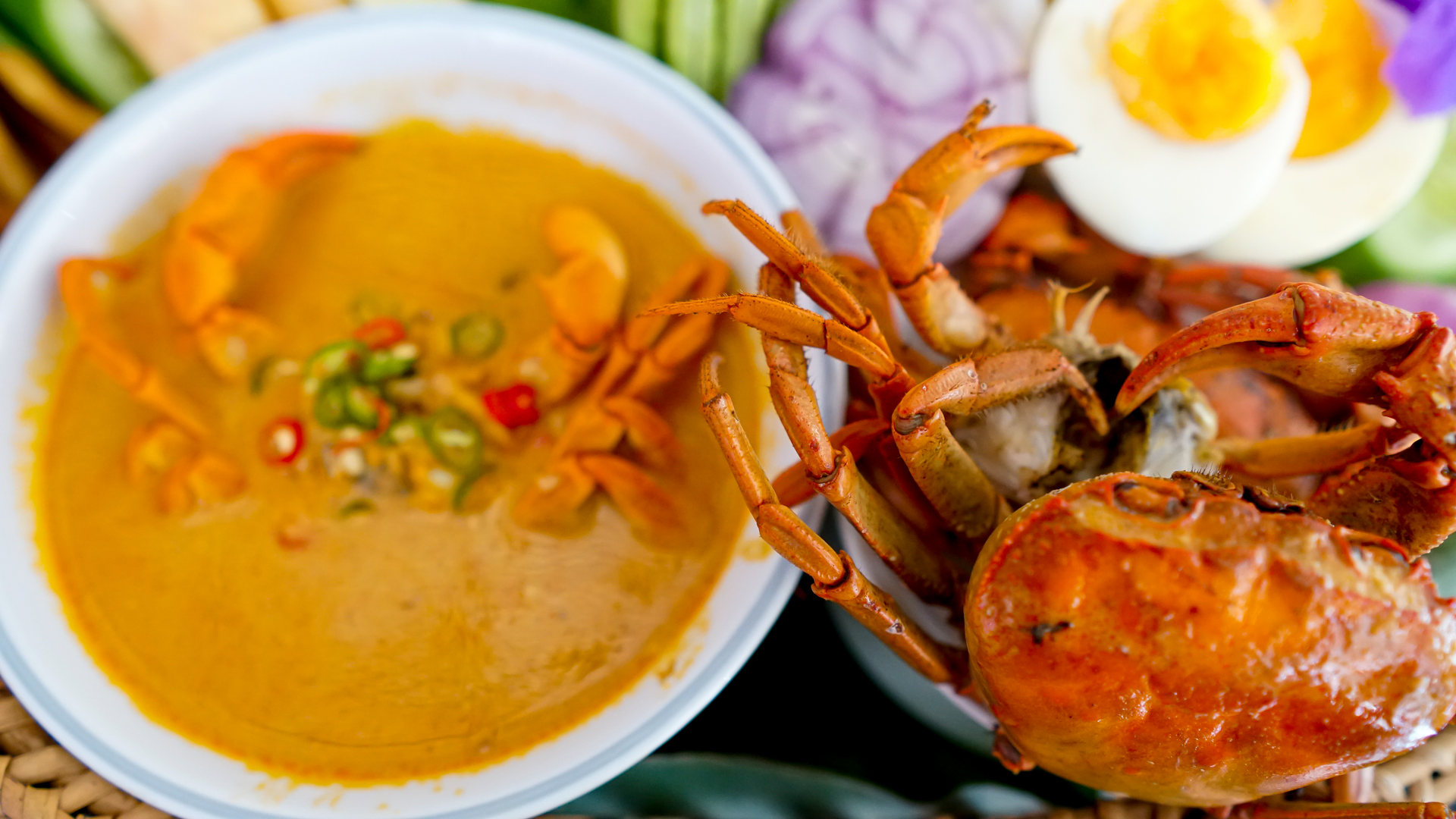 Spicy Caribbean Coconut Curry Crab with Lime Zest