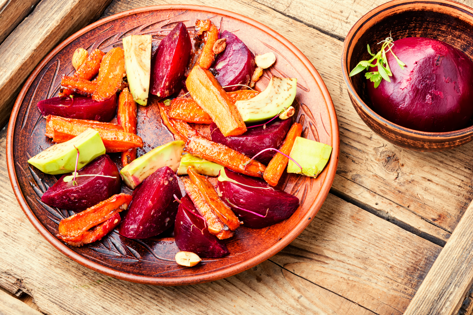 Spicy Ghanaian Shito-Fried Plantains with Beetroot Salsa