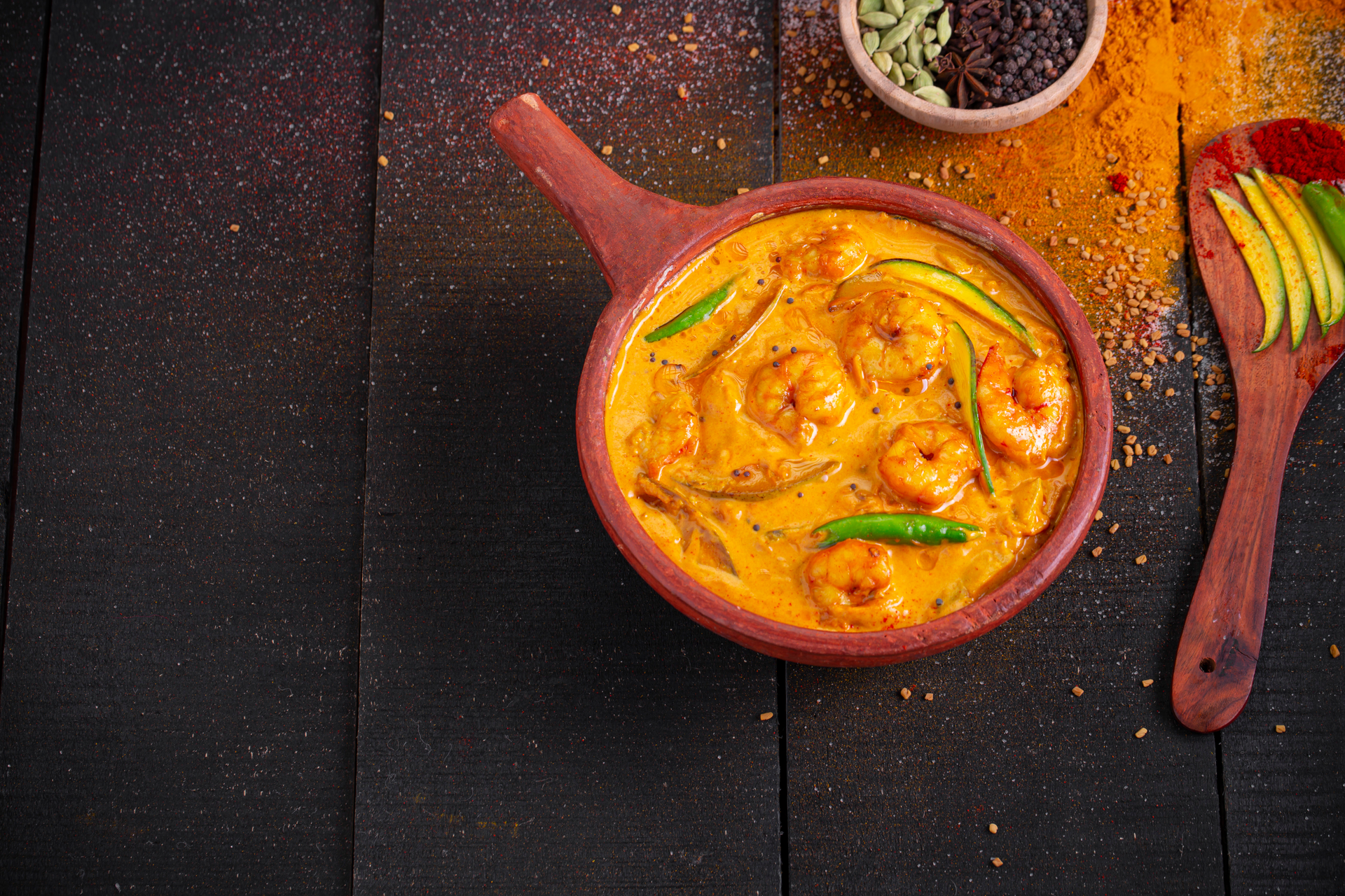 Spicy Indian Goan Prawn Curry with Kokum