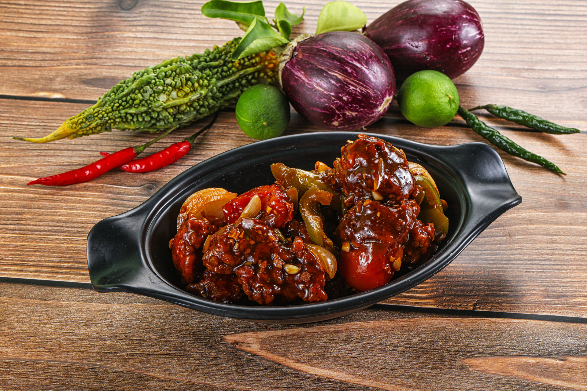 Spicy Indonesian Sambal Terong with Fried Eggplant