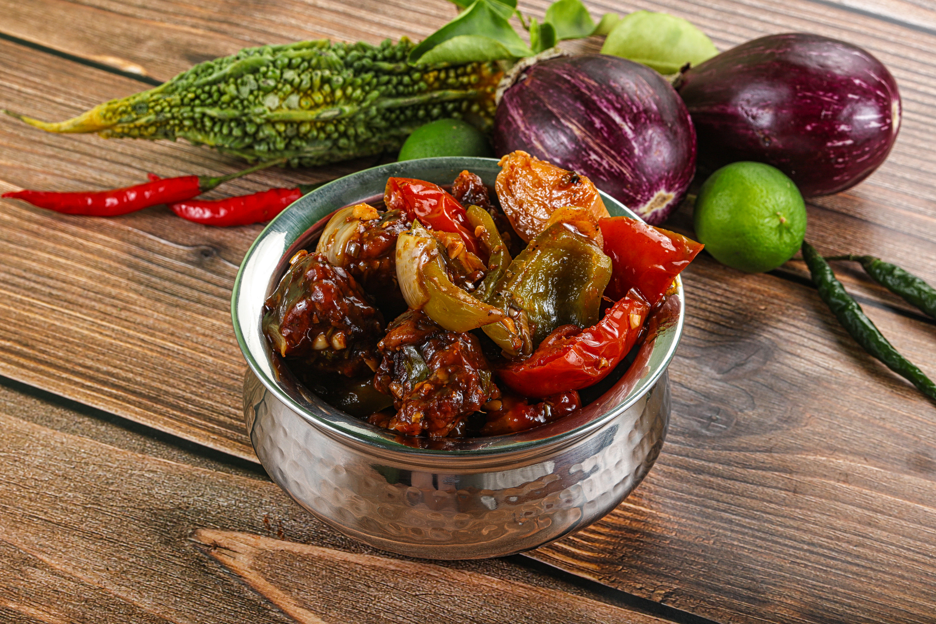 Spicy Indonesian Sambal Terong with Fried Eggplant