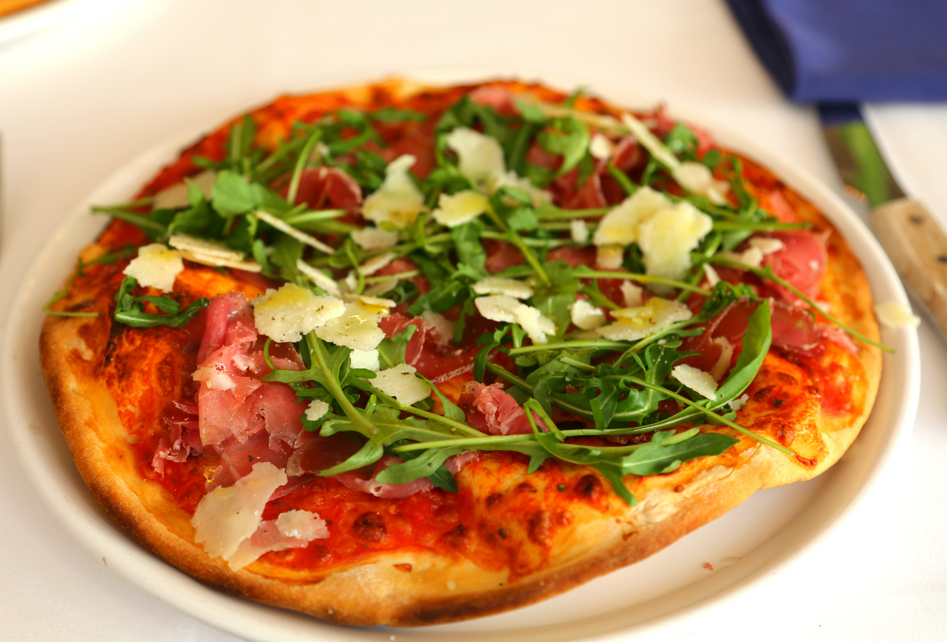 Spicy Italian Calabrian 'Nduja Pizza with Burrata and Arugula