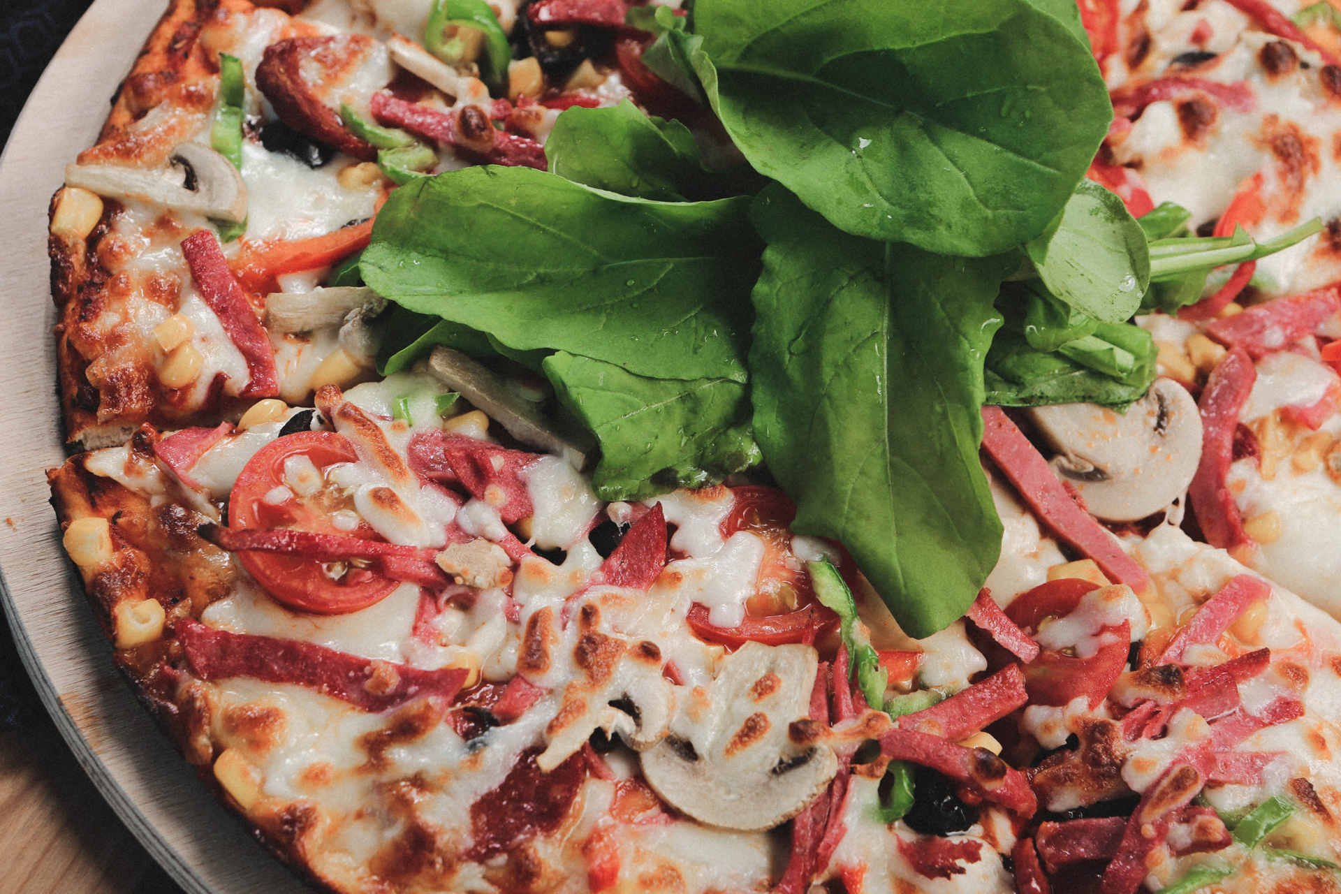 Spicy Italian Calabrian 'Nduja Pizza with Burrata and Arugula