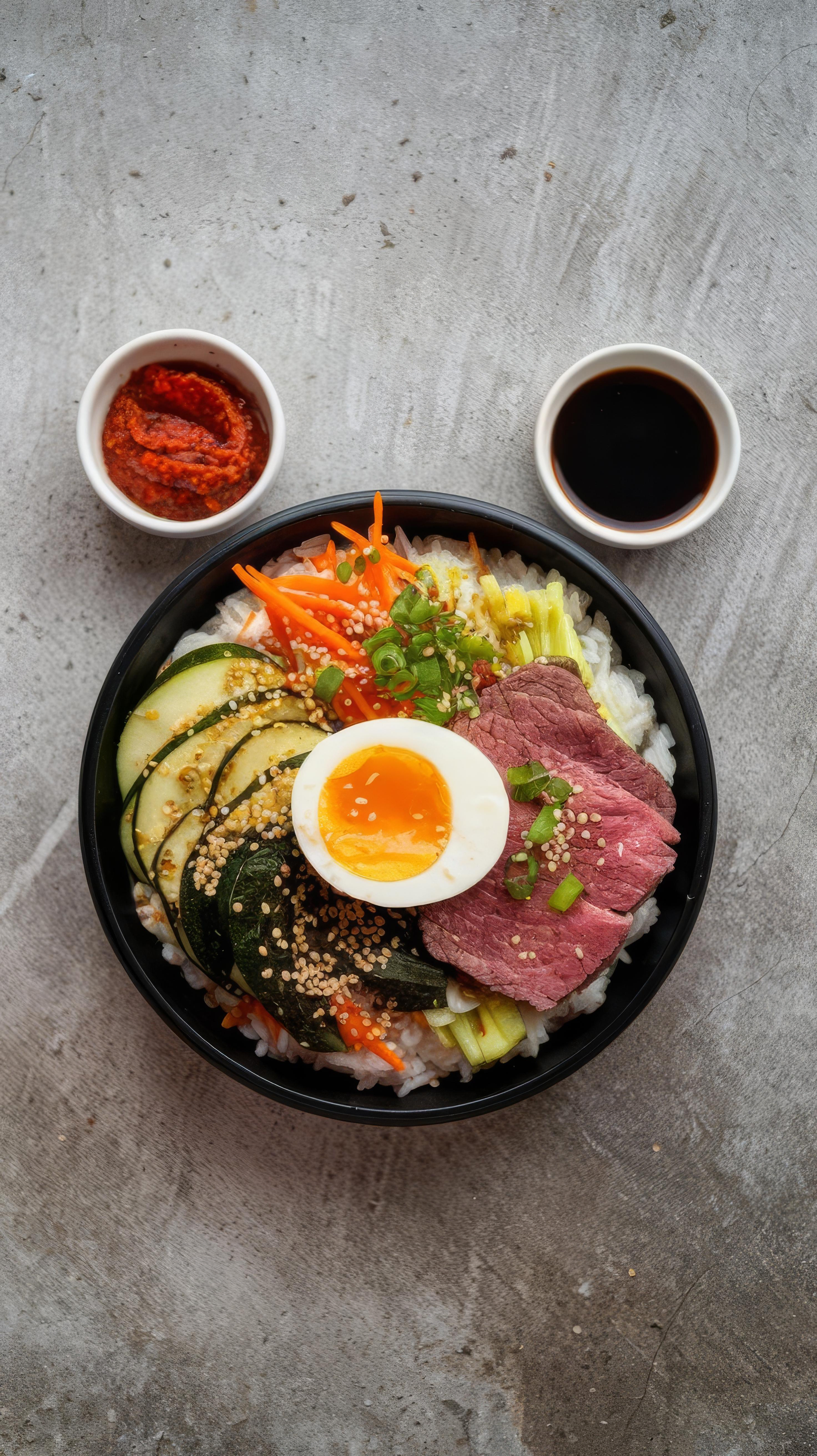 Spicy Korean Tuna Bibimbap with Sesame Dressing