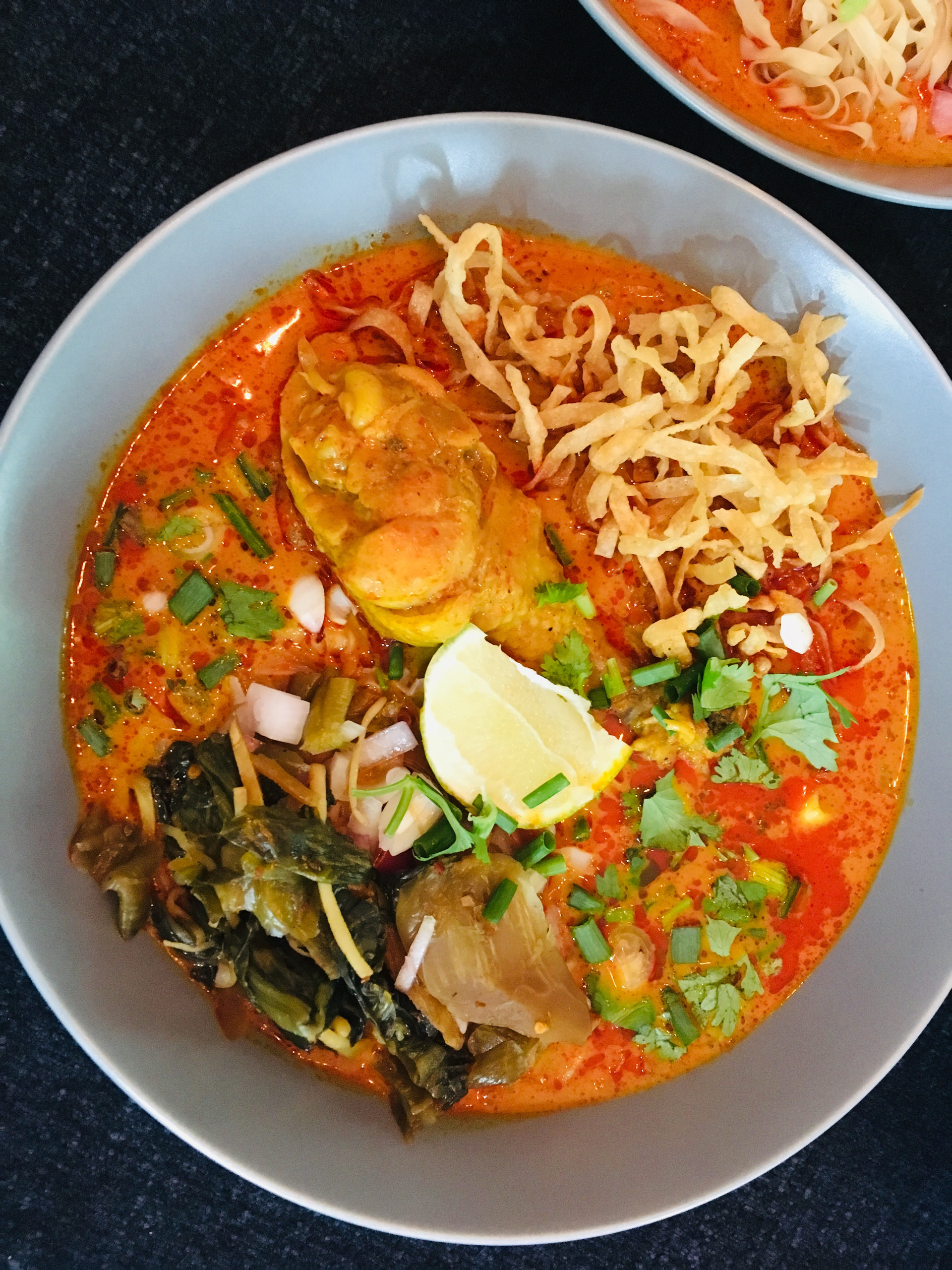 Spicy Malaysian Asam Laksa with Tamarind Fish Broth