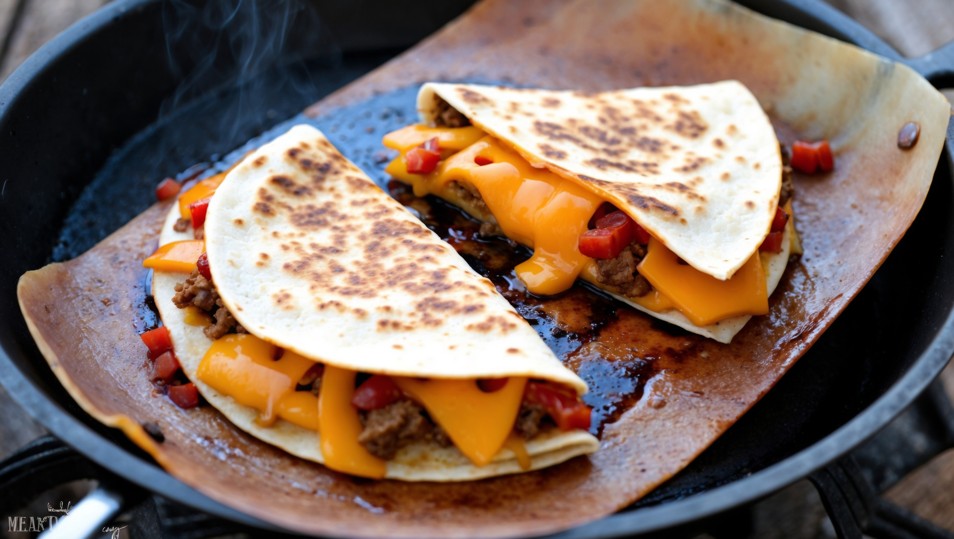 Spicy Mexican Mole-Infused Corn and Chorizo Quesadillas