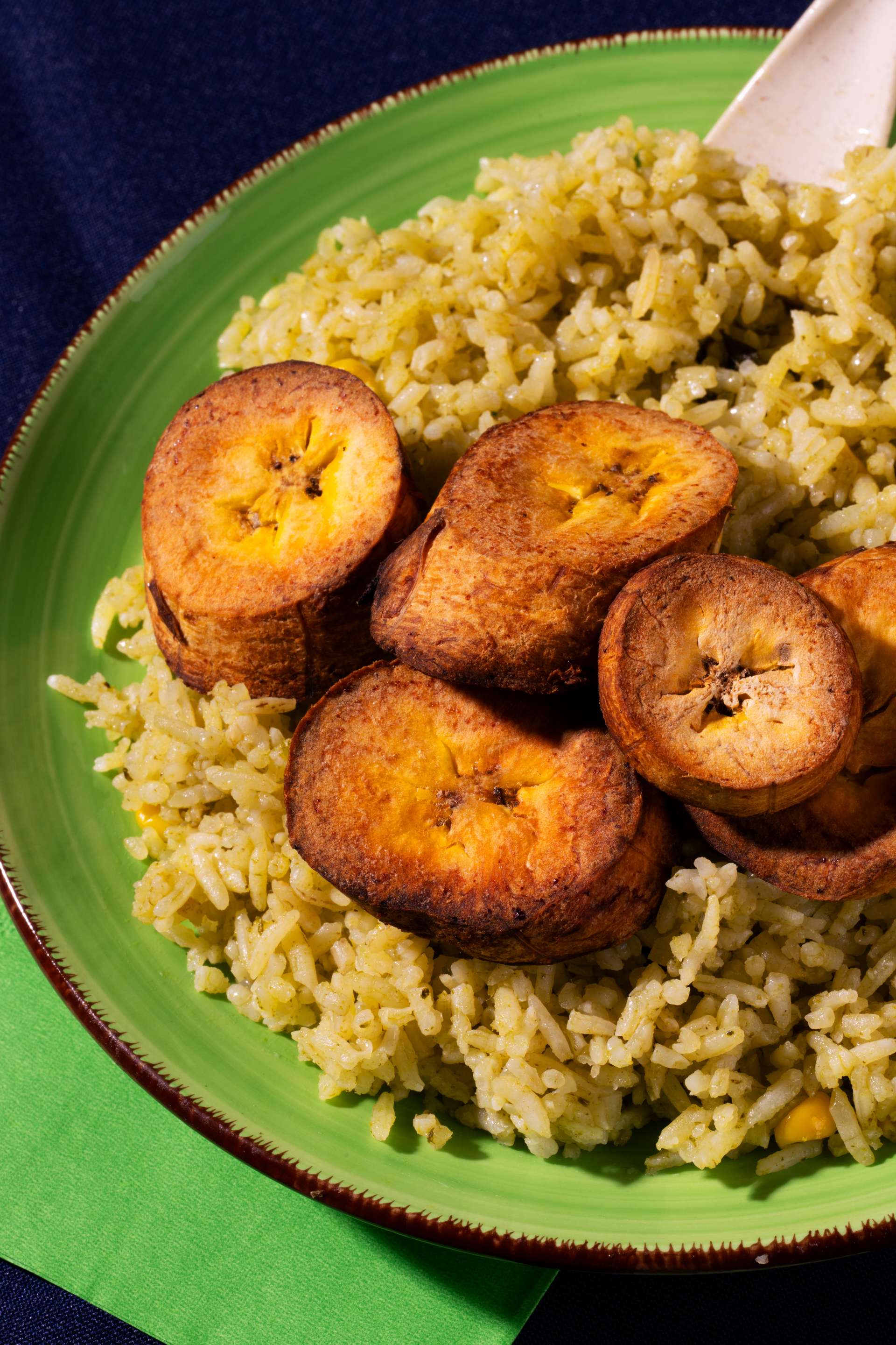 Spicy Nigerian Jollof Rice with Plantains
