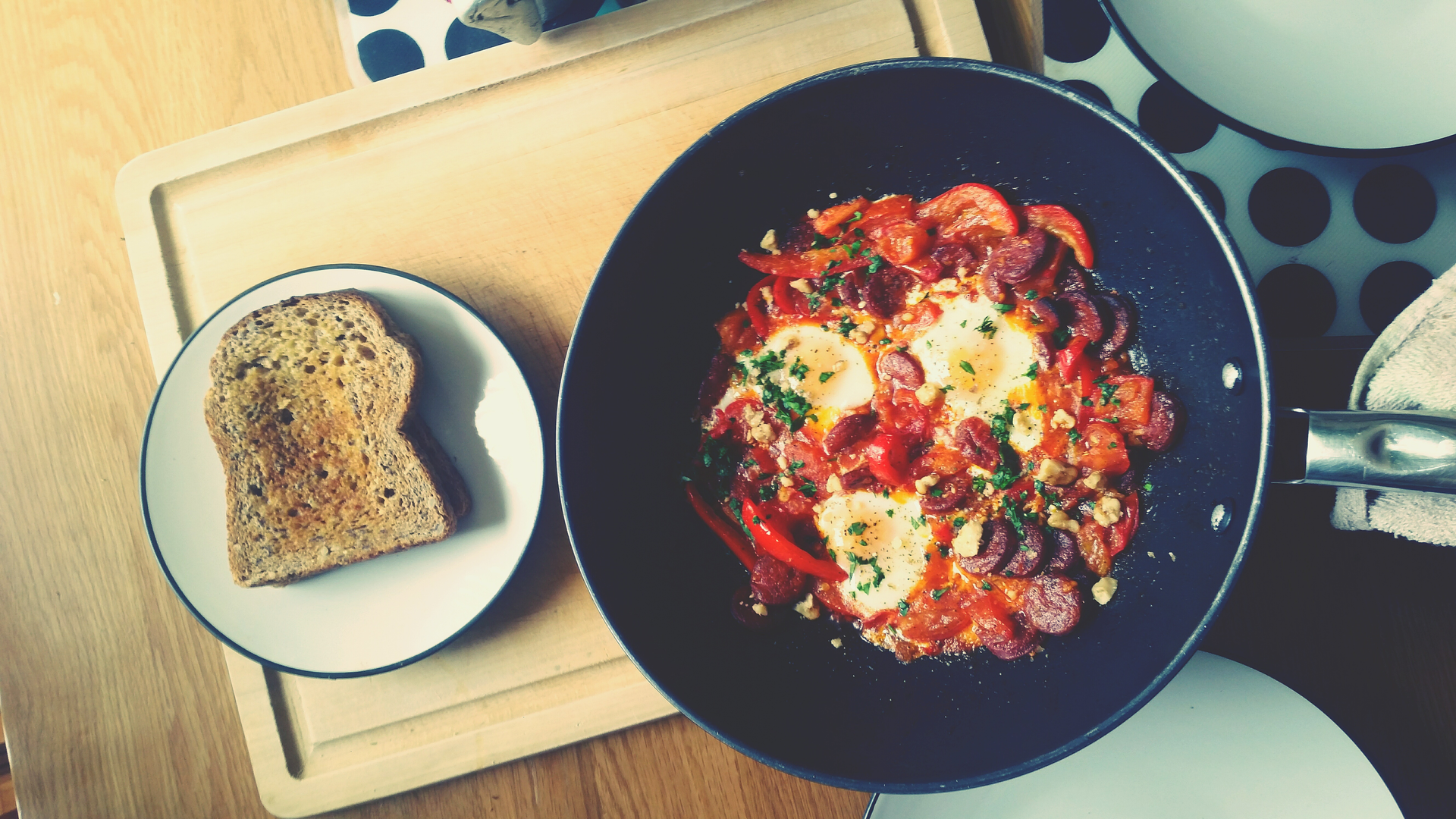 Spicy Tunisian Shakshuka with Merguez Sausage
