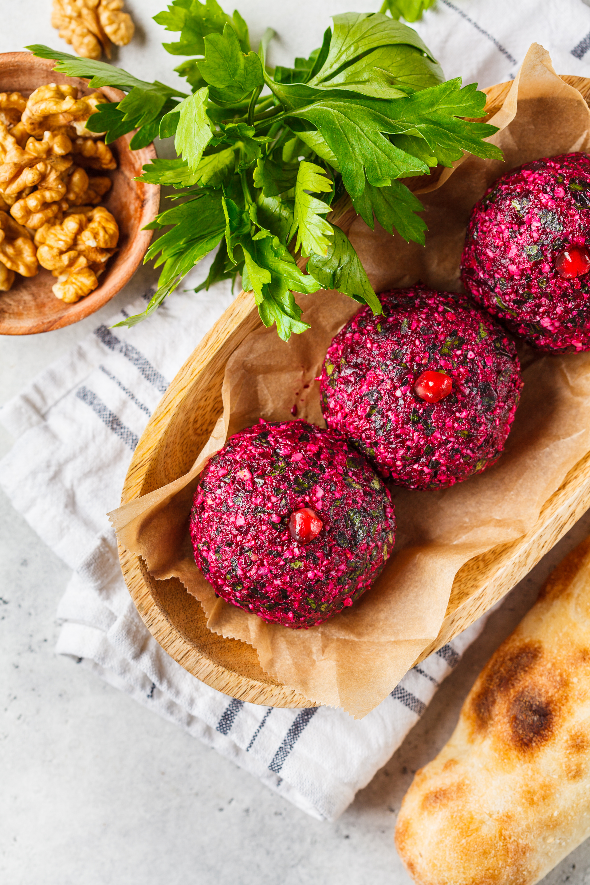 Spicy Turkish Lentil Köfte with Pomegranate Glaze