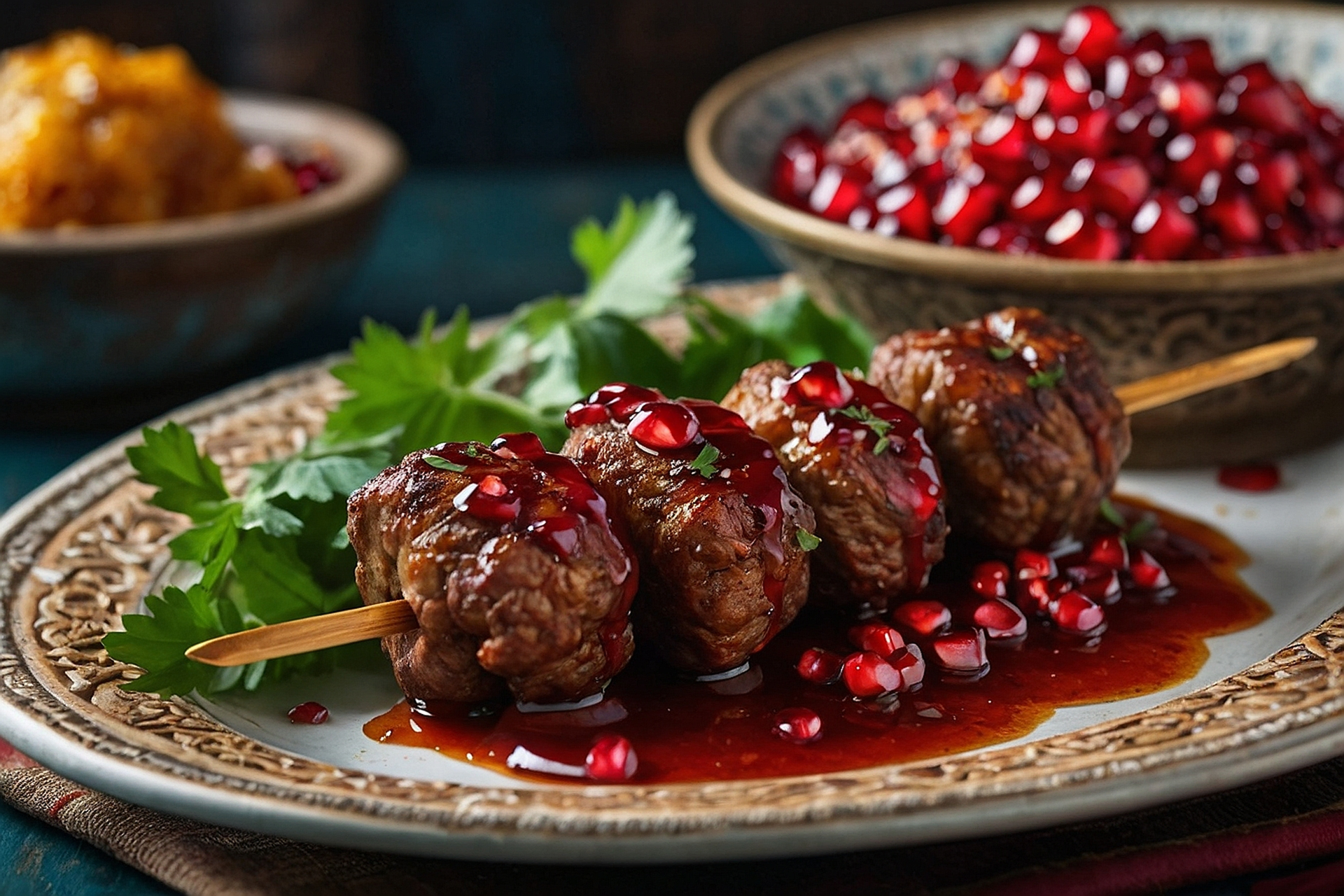 Sumptuous Iranian Fesenjan Meatballs with Pomegranate Sauce