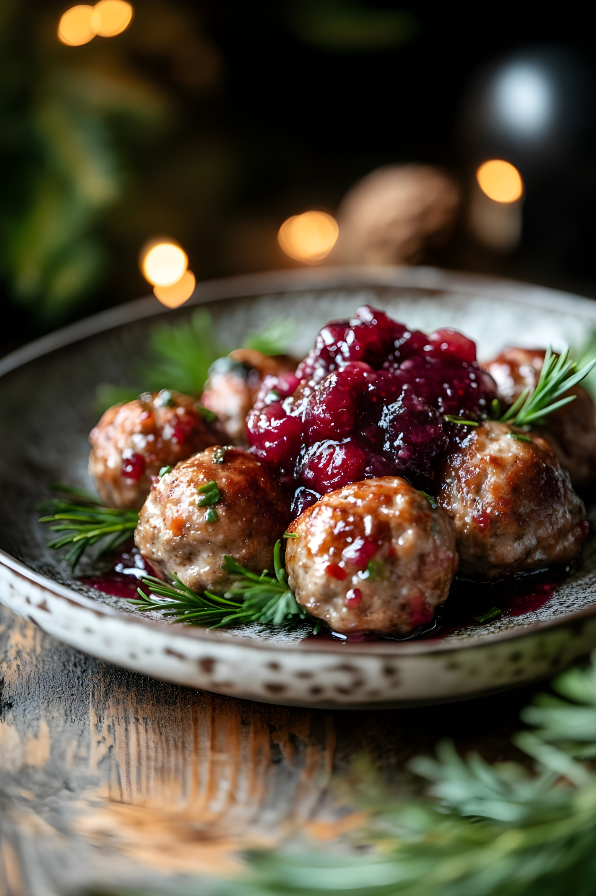 Swedish Lingonberry Meatballs with Dill Sauce