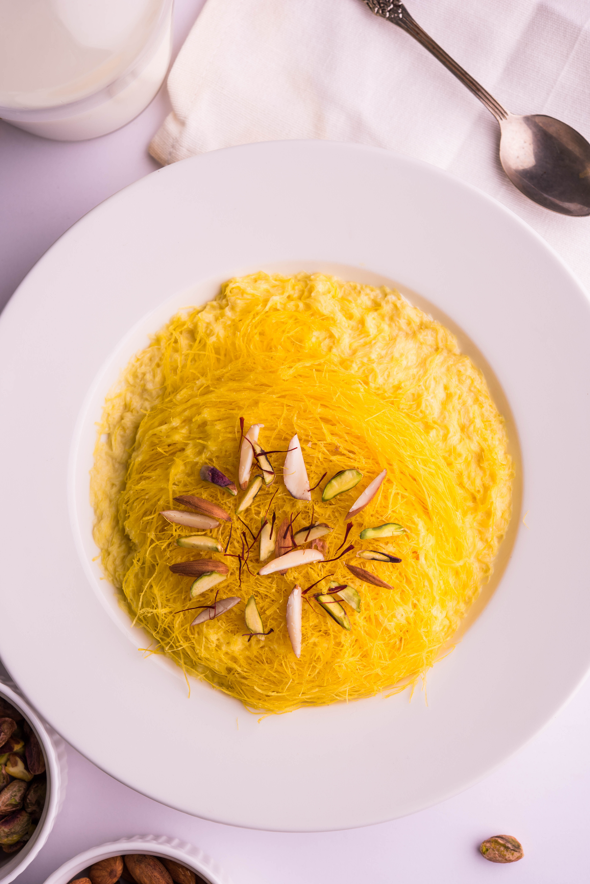 Swedish Saffranspannkaka with Almonds and Raisins