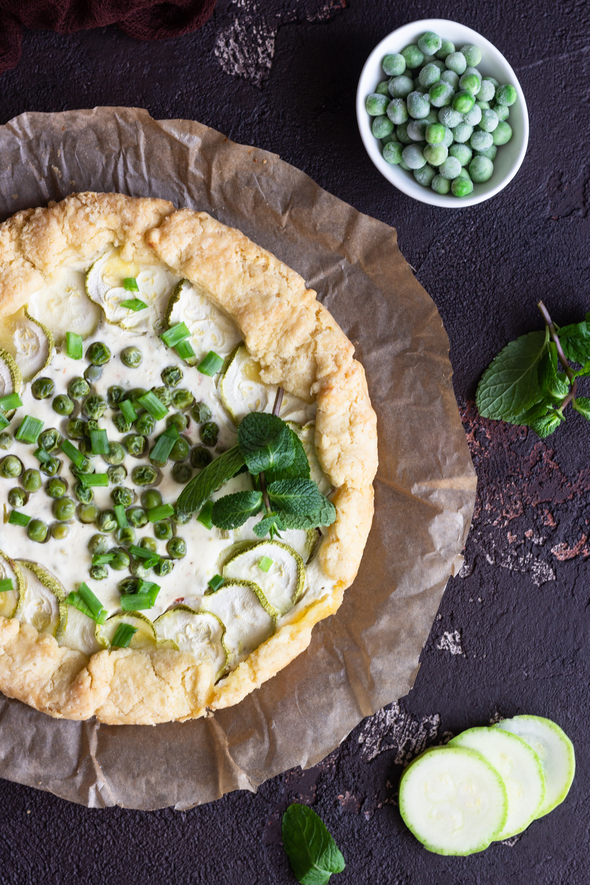 Swedish Västerbottensost Pie with Dill Cream