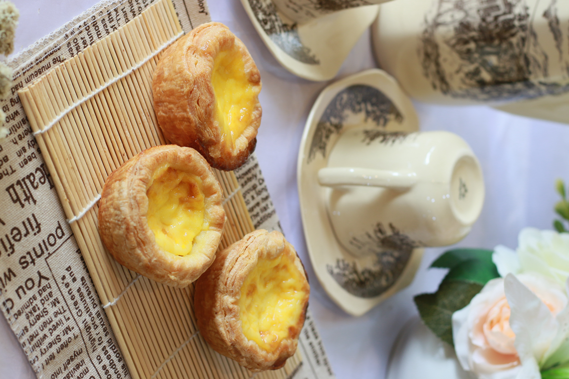 Sweet Hong Kong Egg Tarts with Buttery Crust