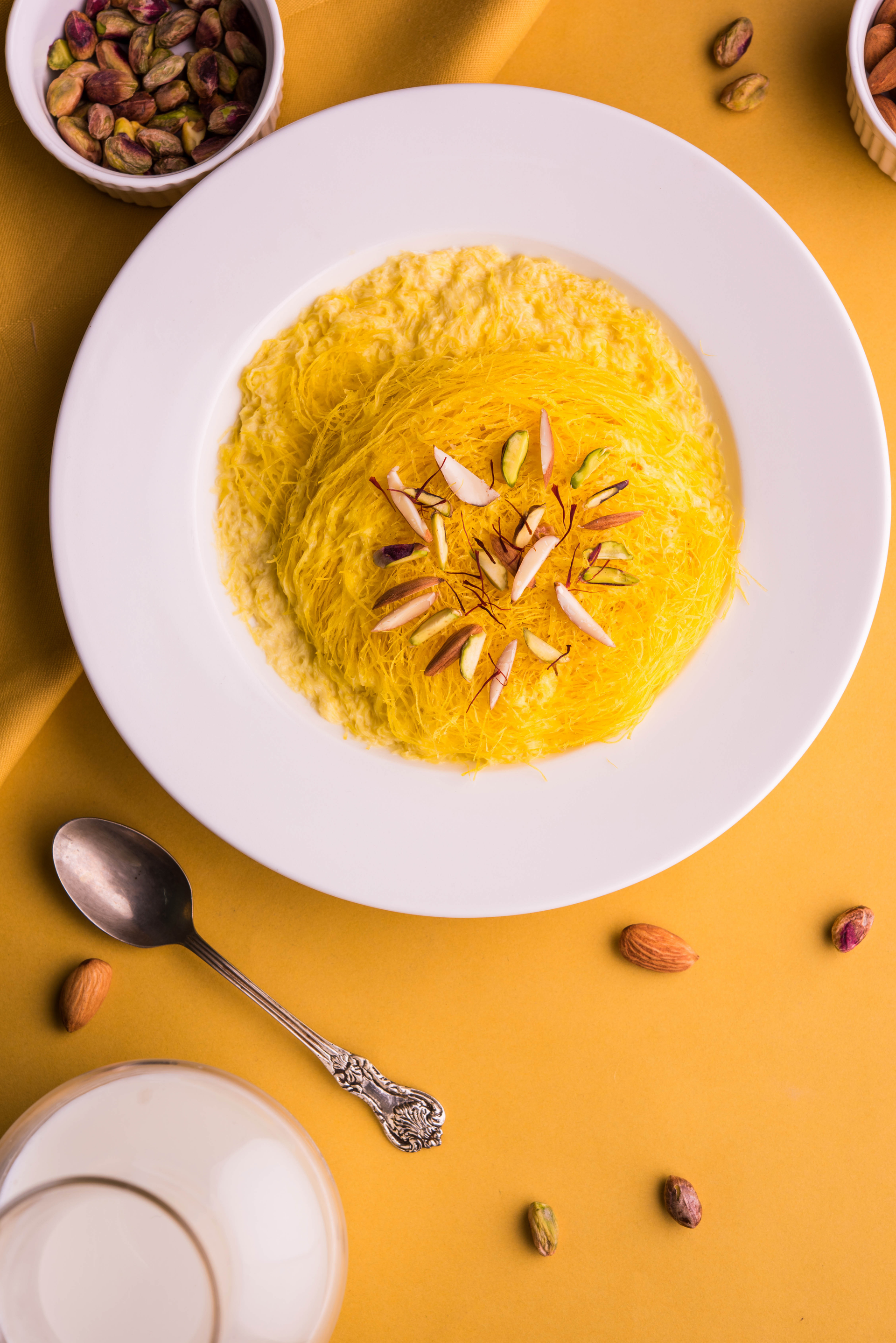 Sweet Lebanese Sfouf with Turmeric and Pine Nuts