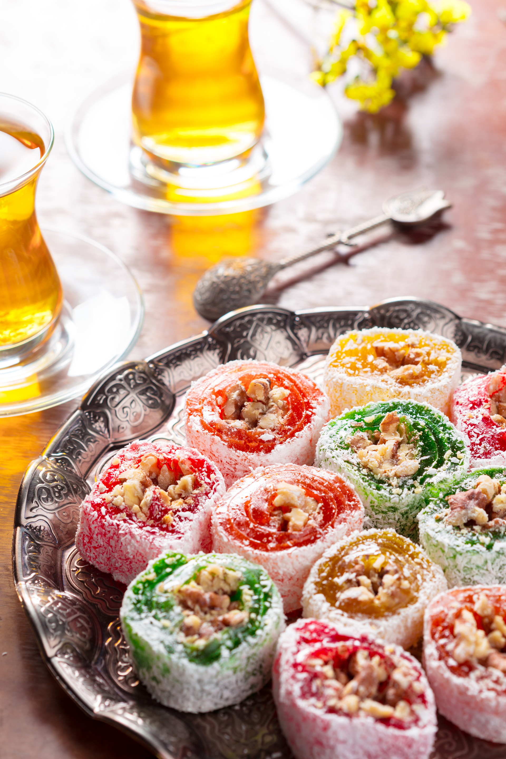 Sweet Persian Baklava with Pistachio and Rose Water Syrup