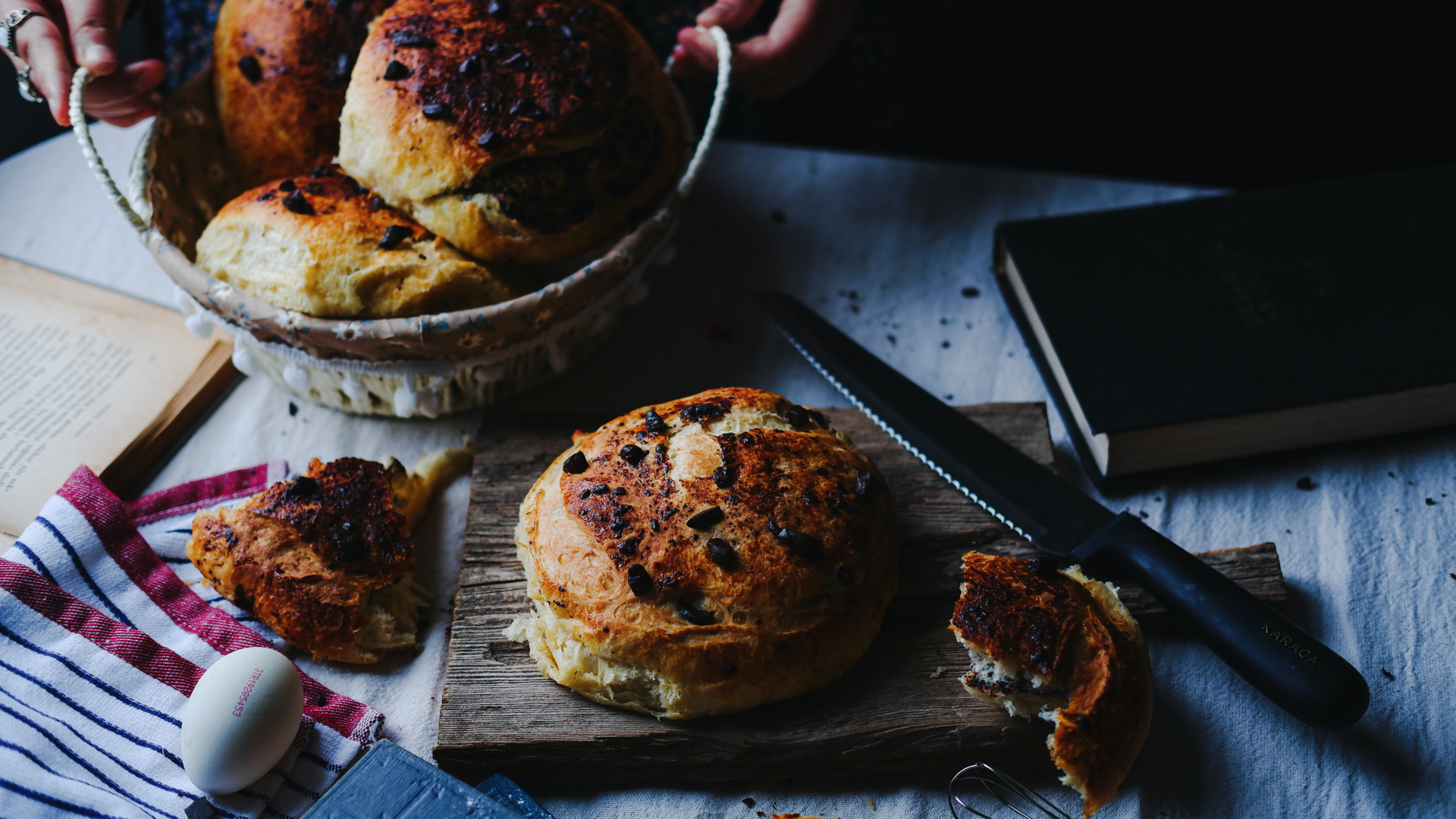 Sweet Scottish Black Bun with Spices and Dried Fruits