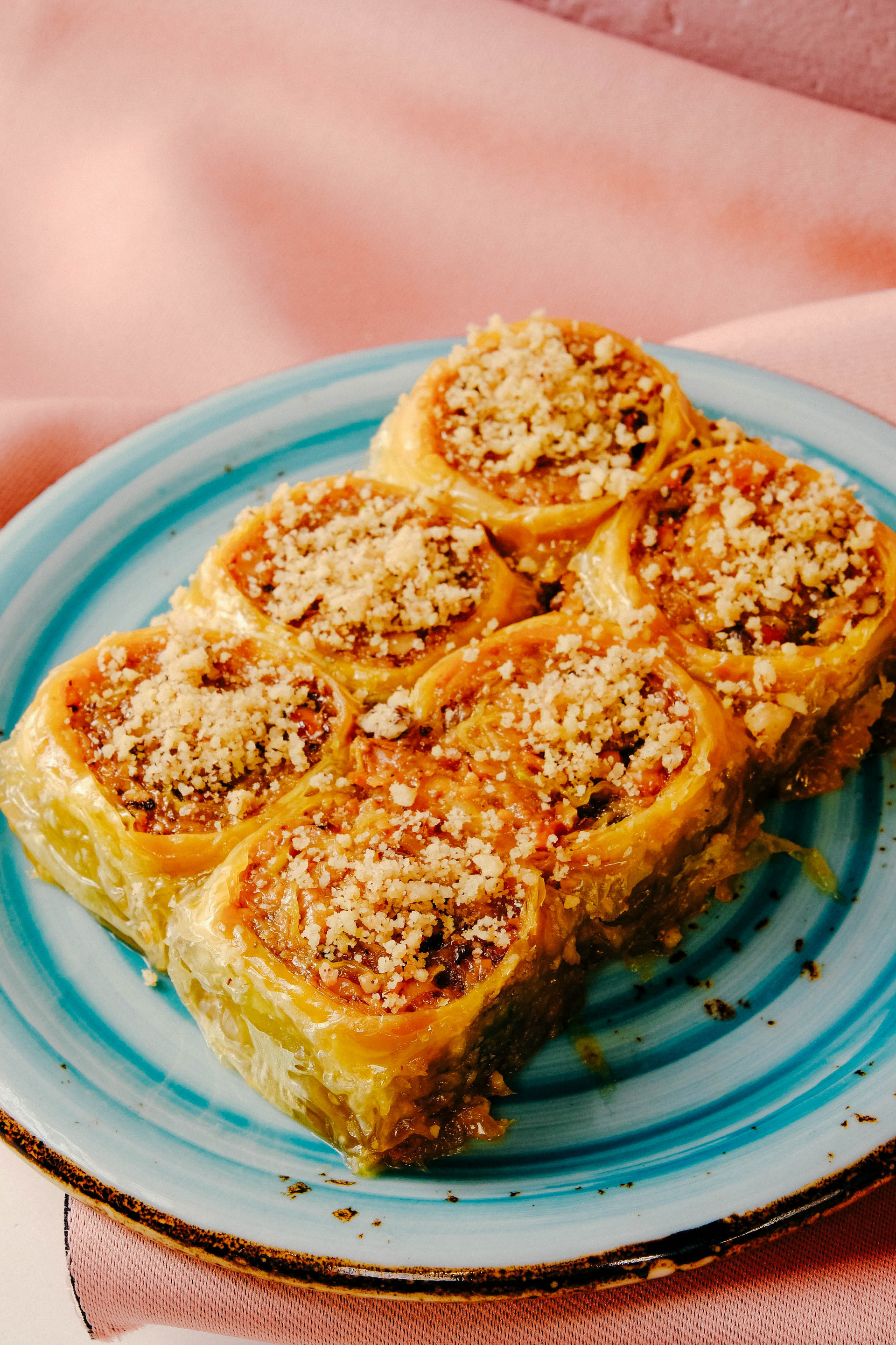 Sweet Turkish Baklava with Pistachios and Orange Blossom Syrup