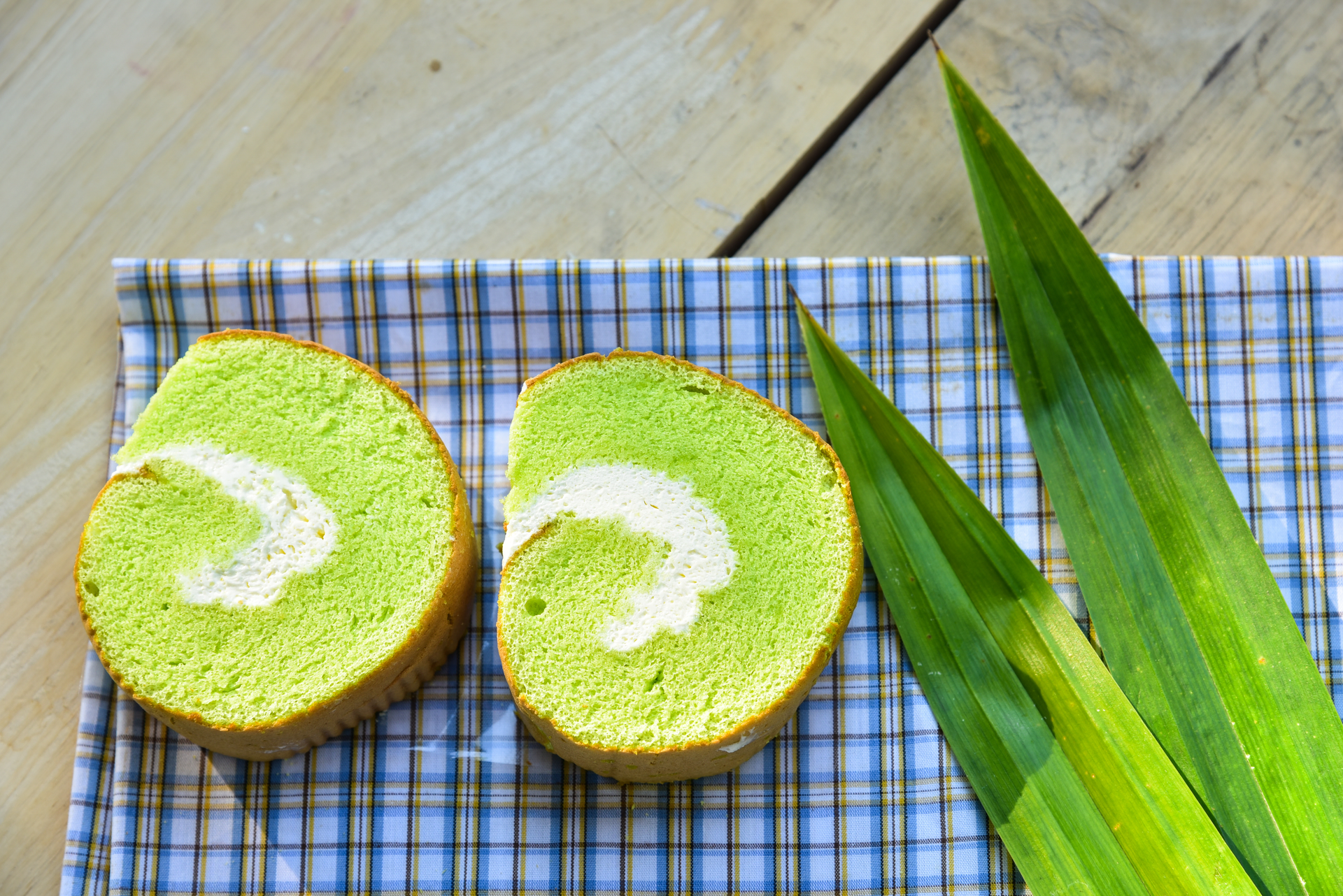 Sweet Vietnamese Pandan Layer Cake with Coconut Cream