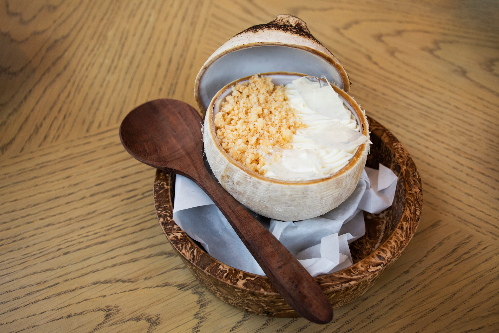 Tahitian Vanilla Tahitot with Coconut Custard