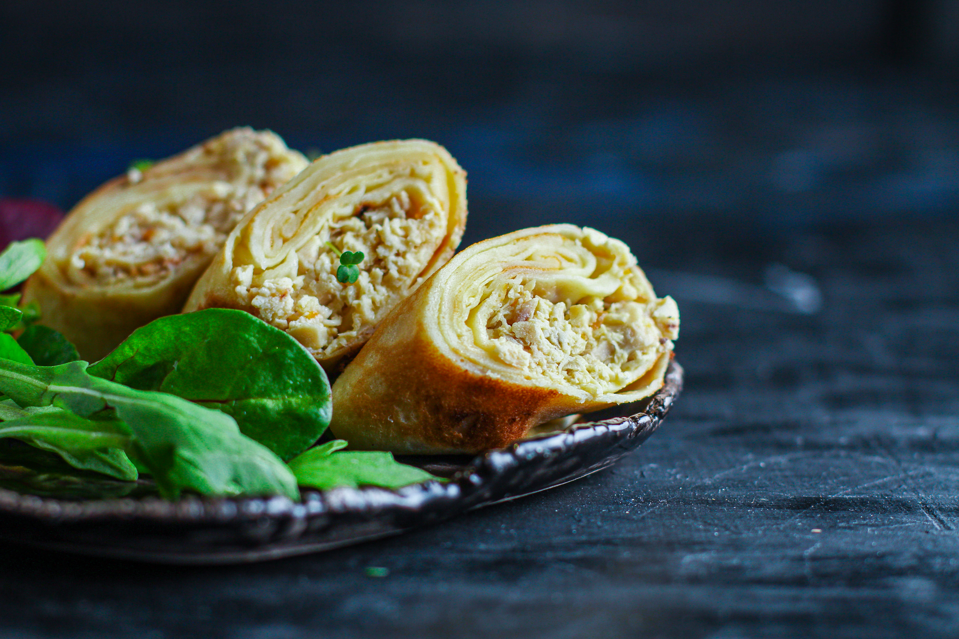 Tangy Algerian Seffa Roll with Chickpea-Stuffed Grape Leaves