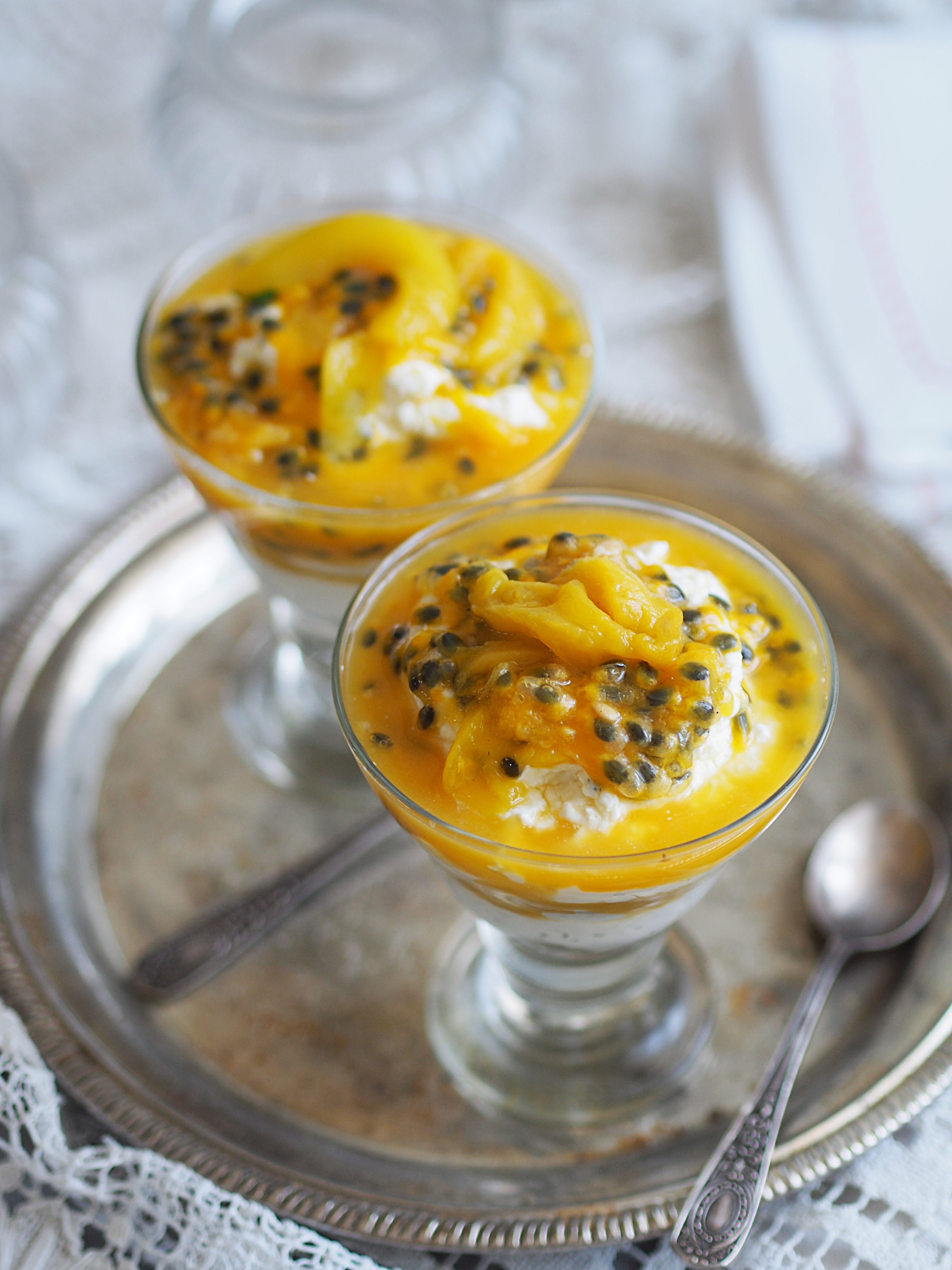 Tangy Brazilian Maracuja Mousse with Passionfruit Sauce