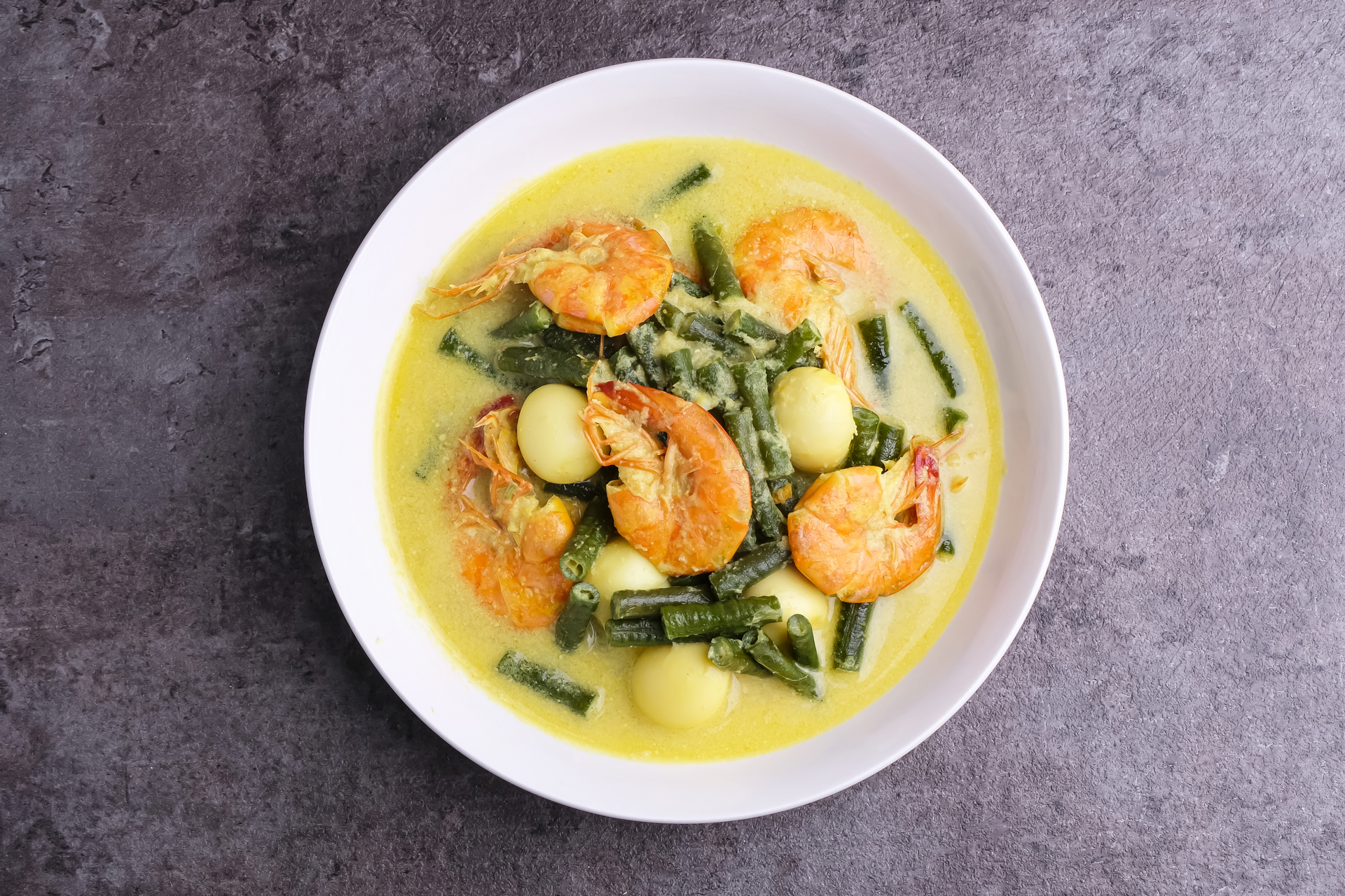 Tangy Burmese Shrimp Curry with Mustard Greens