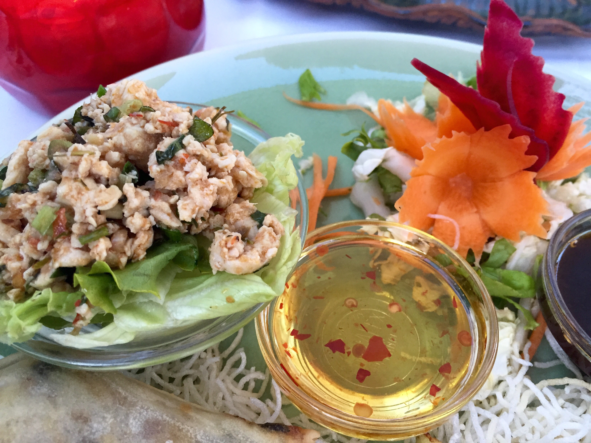 Tangy Cambodian Num Banh Chok with Fermented Fish Sauce