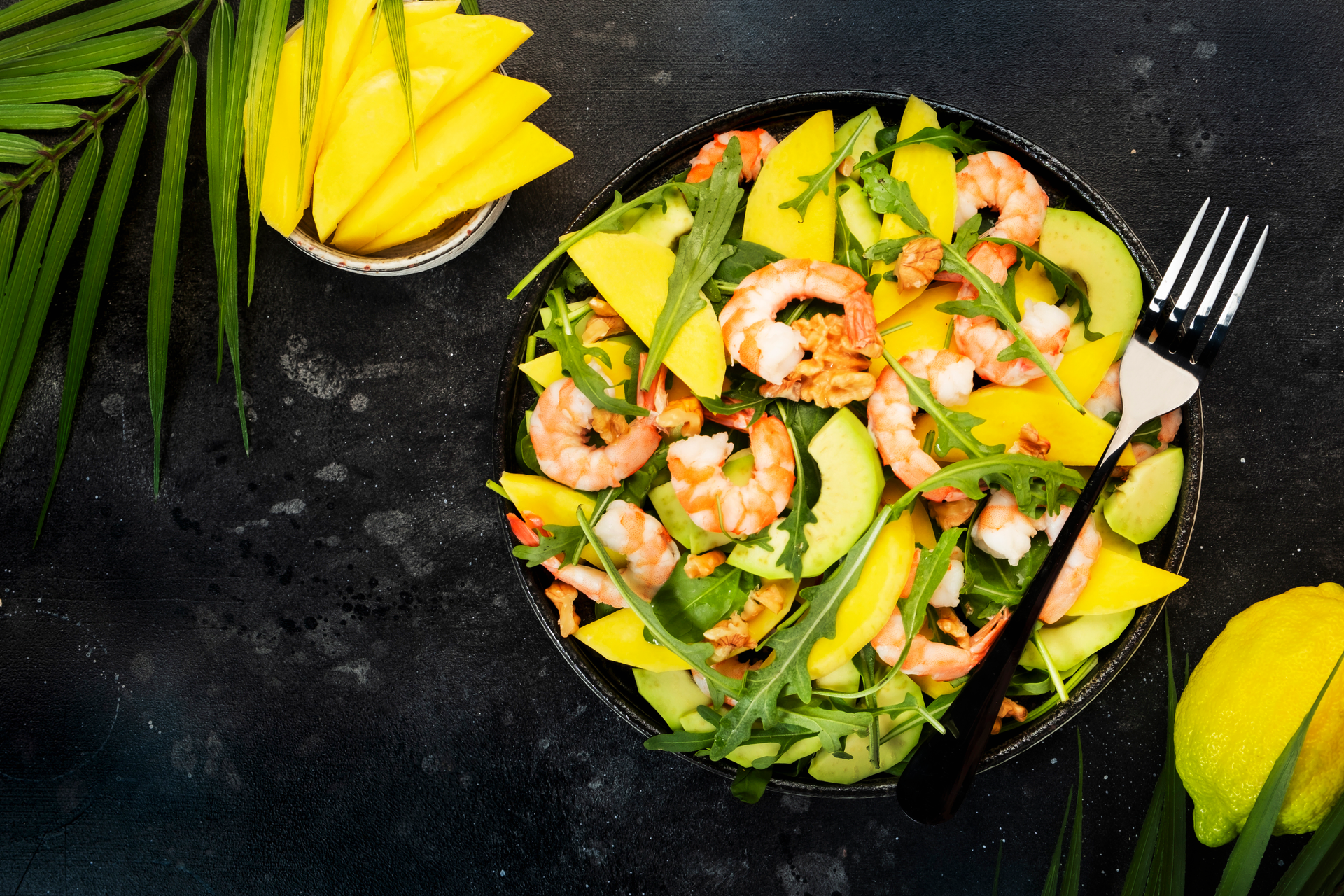 Tangy Filipino Mango Shrimp Salad with Lime Dressing