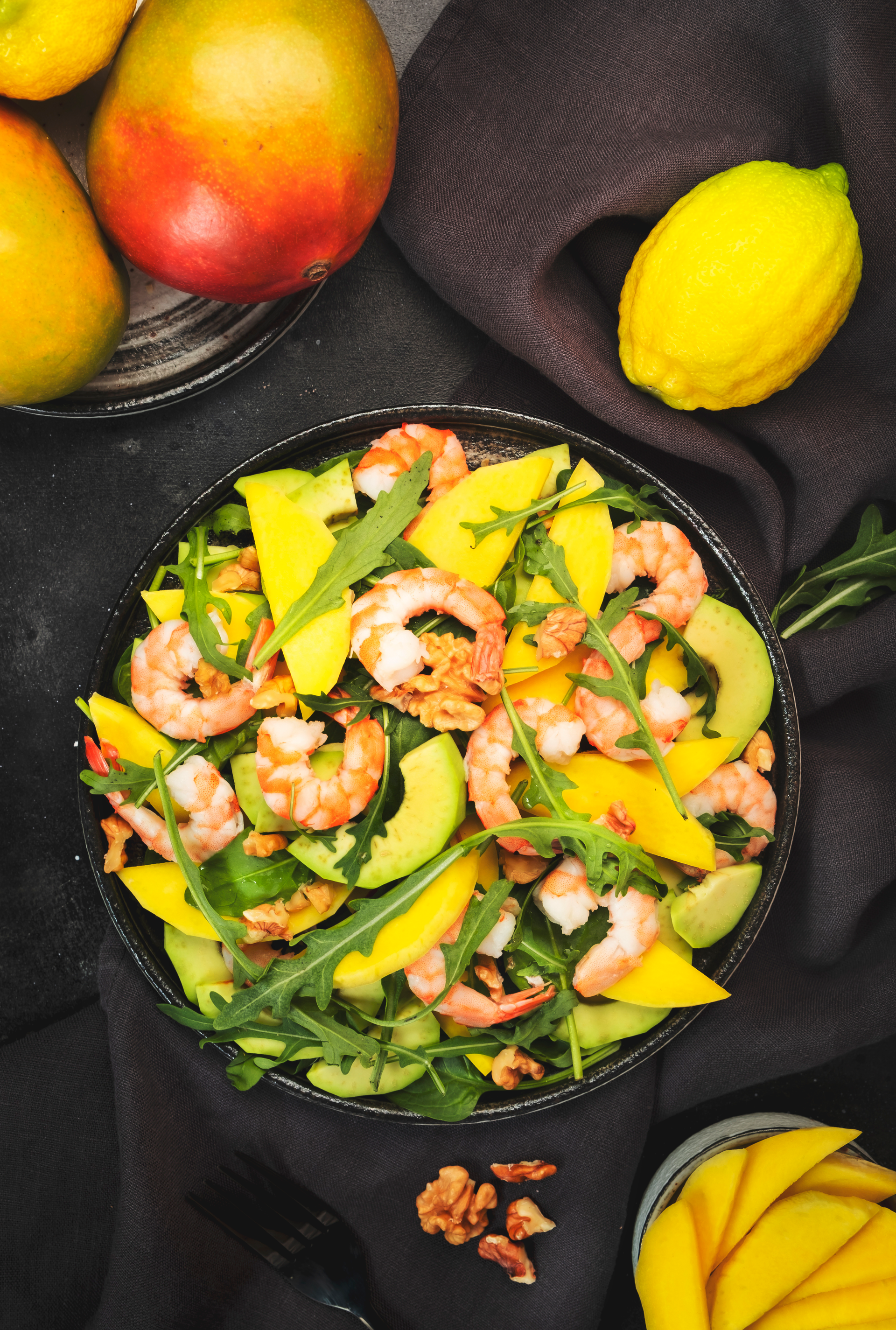 Tangy Filipino Mango Shrimp Salad with Lime Dressing