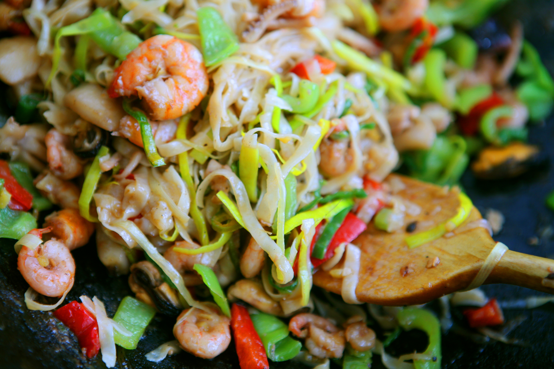 Tangy Vietnamese Green Mango Salad with Grilled Shrimp
