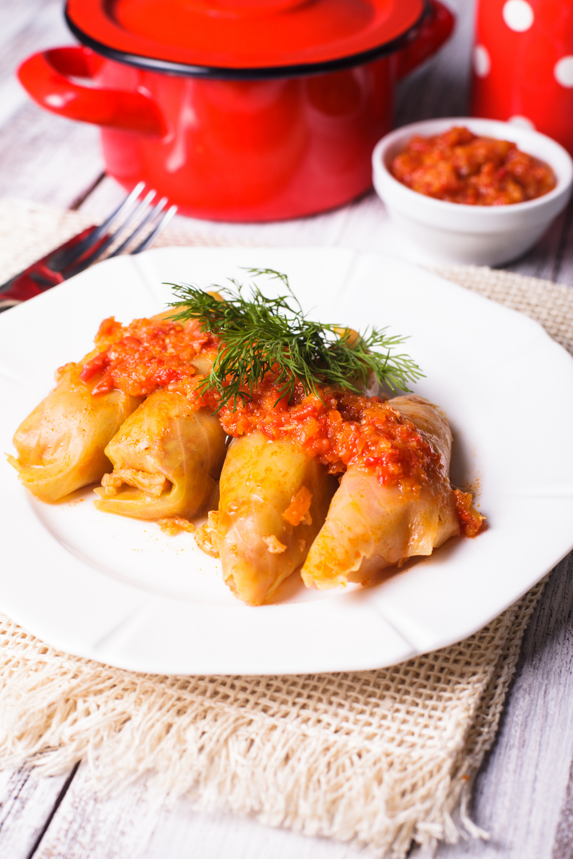 Tender Polish Golabki with Tomato Sauce
