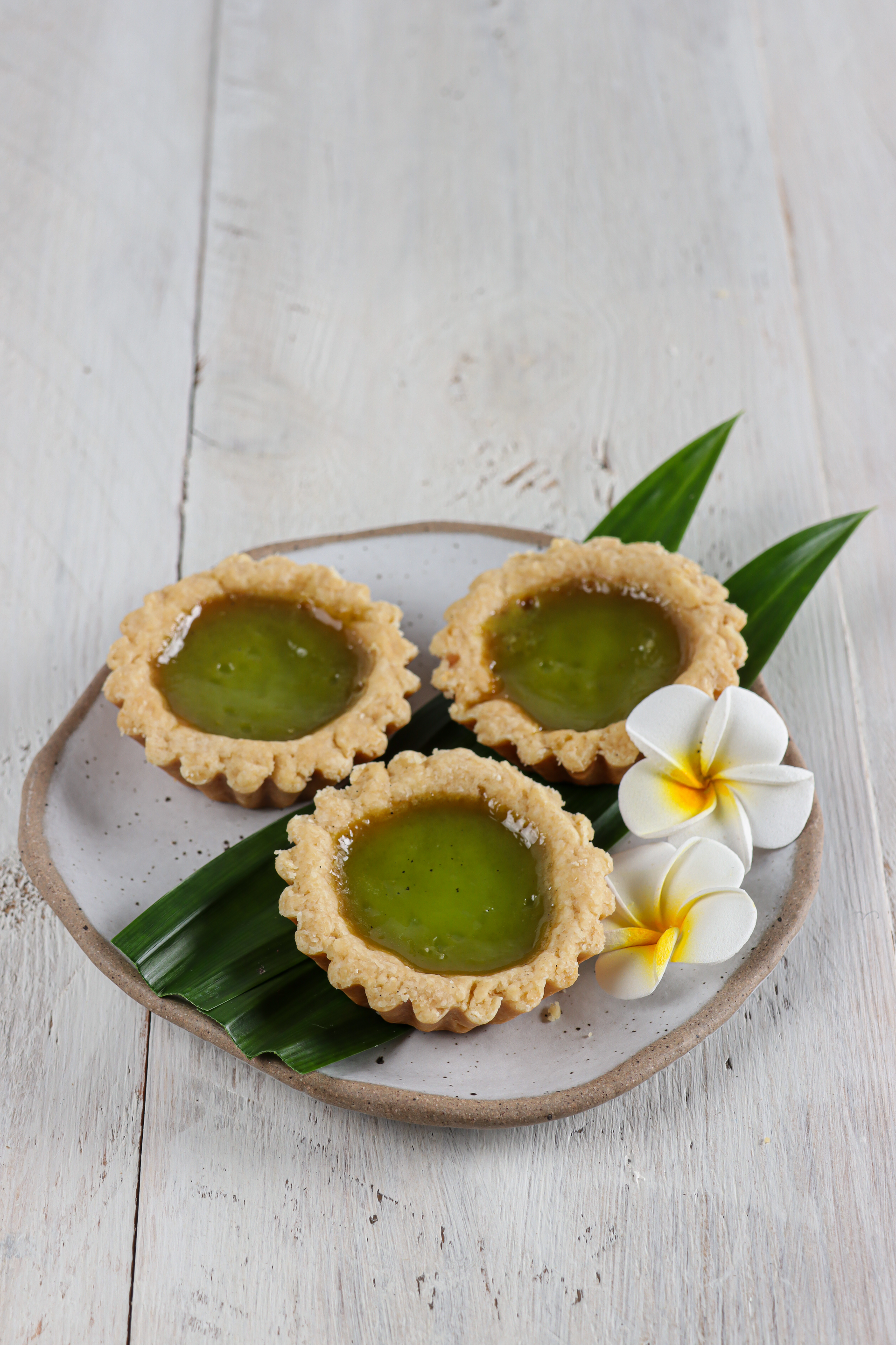 Thai Coconut Pandan Leaf Cake with Palm Sugar Syrup