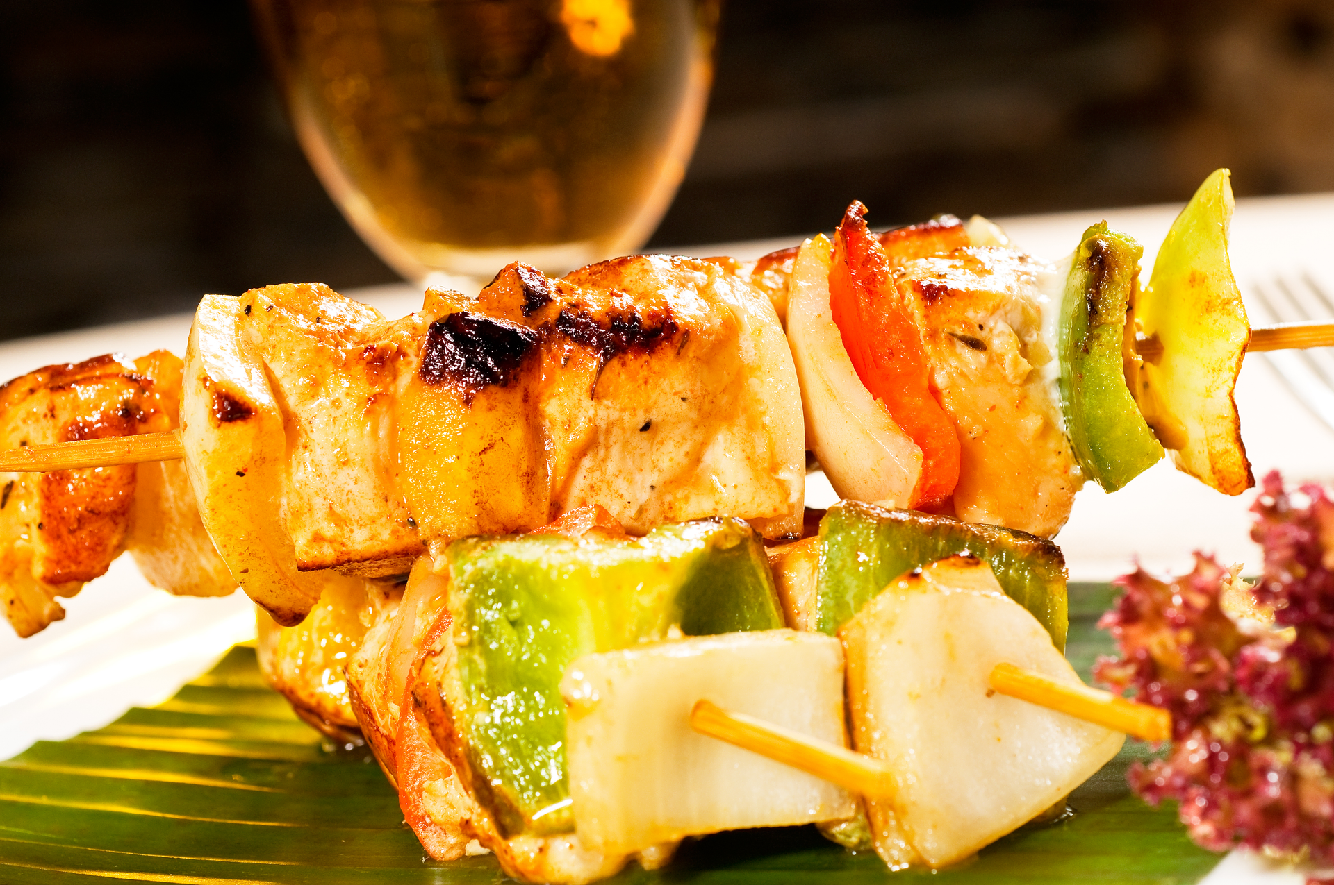 Thai Tamarind Chicken Skewers with Pineapple Glaze