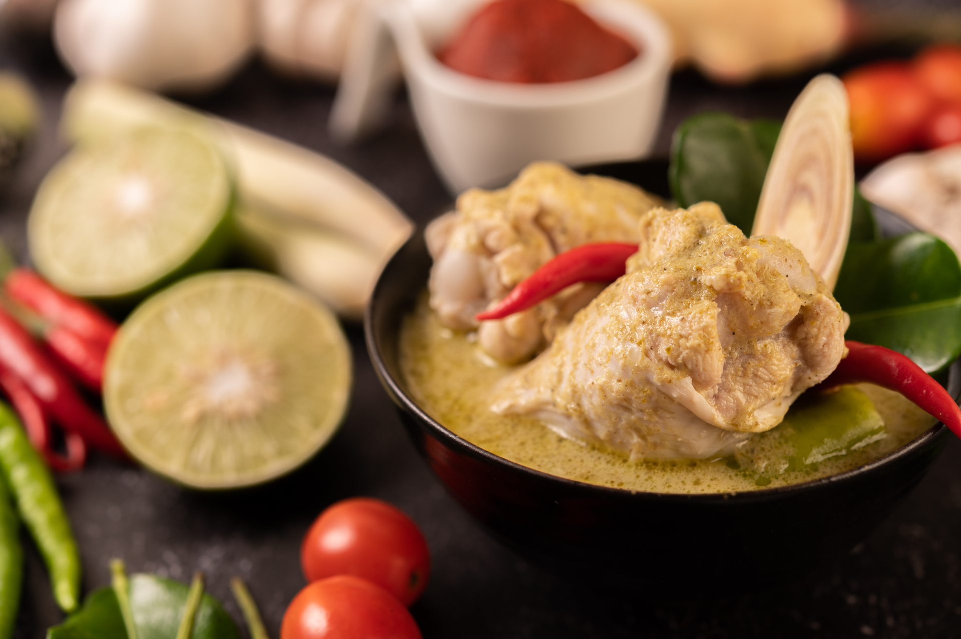 Thai Tamarind Chicken with Kaffir Lime and Red Curry Paste